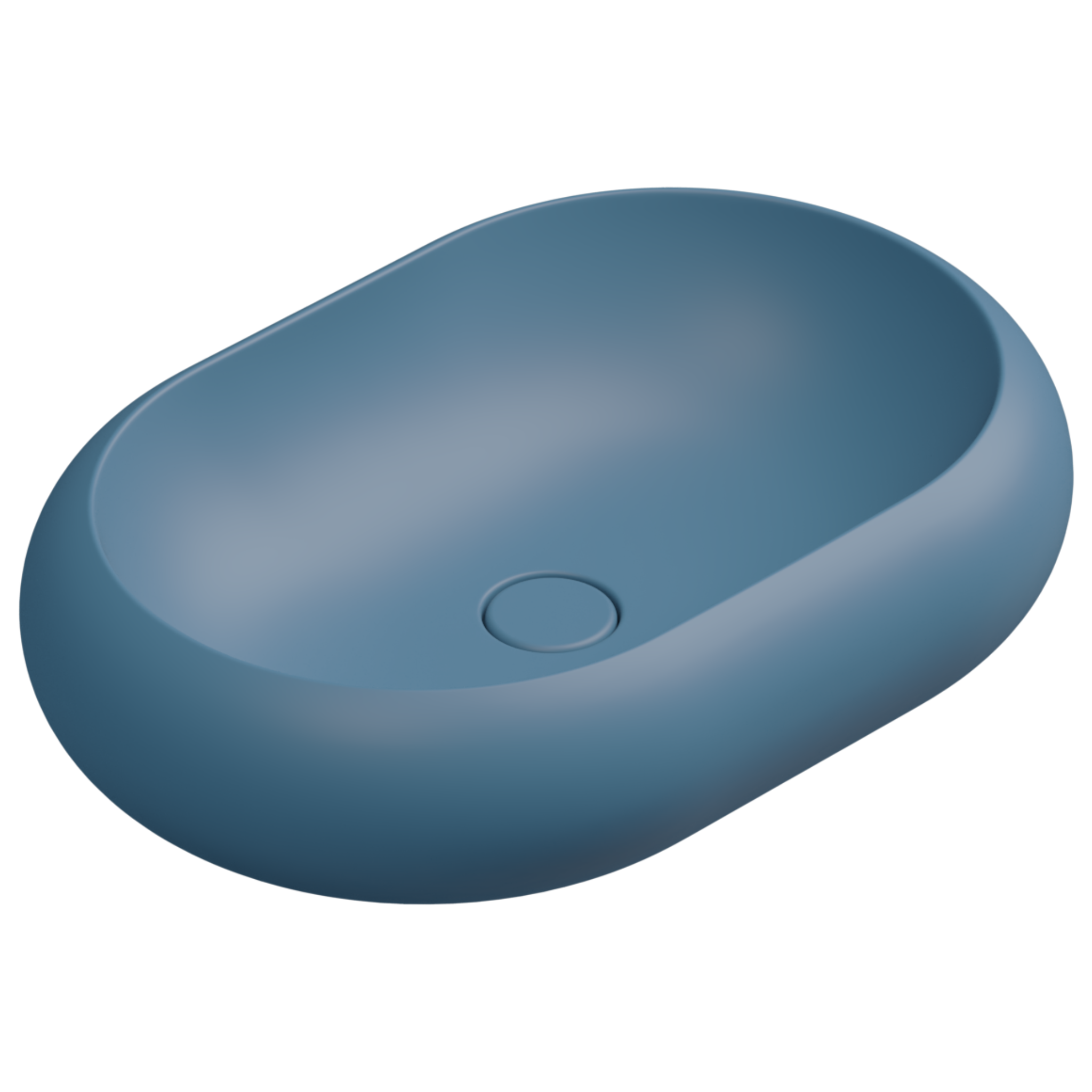 Раковина накладная 60x42 см GSG Ceramic Design Petra PELAV60027, Denim Matt