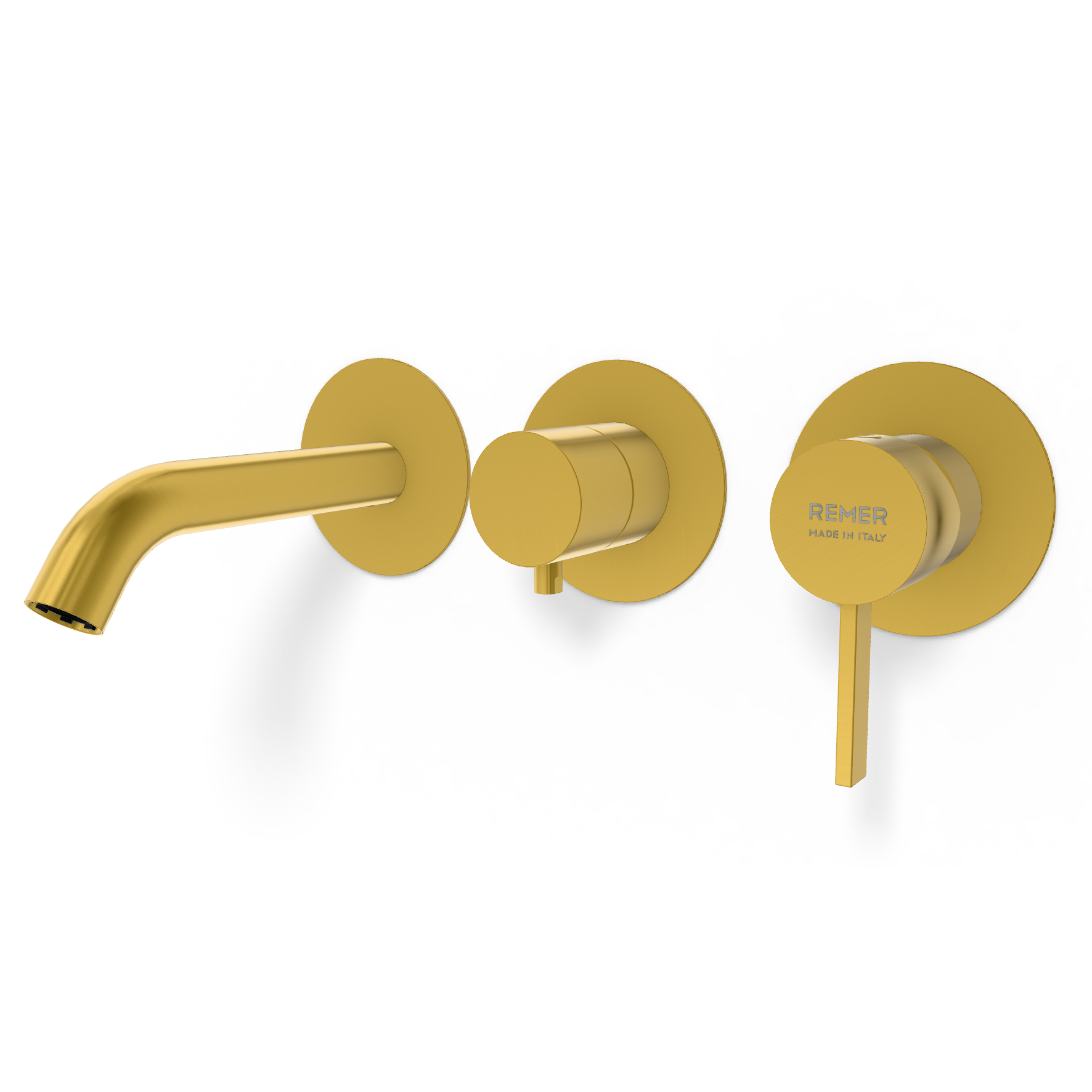 Смеситель для ванны Remer Metrica MC54D2PWBBG, золото брашированное