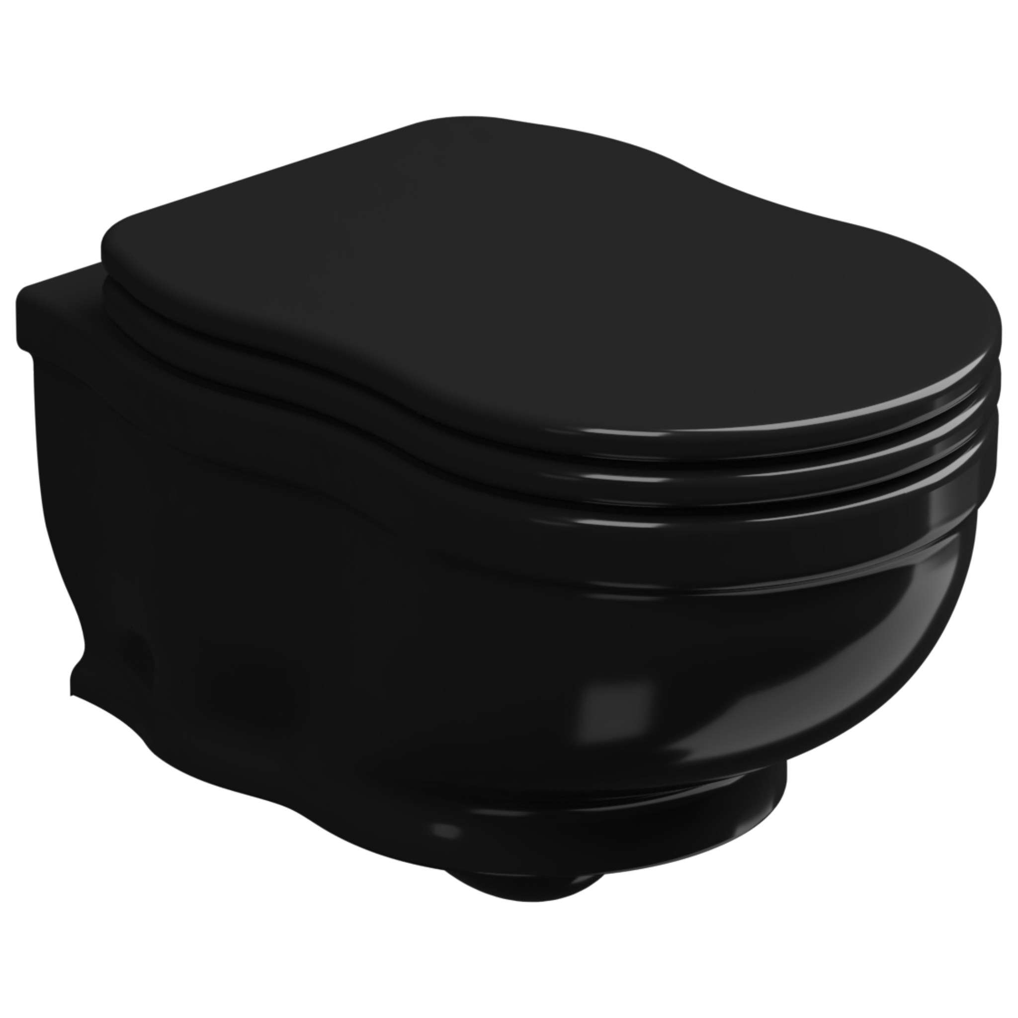 Чаша подвесного унитаза GSG Ceramic Design Time TIWCSO002, черный глянцевый