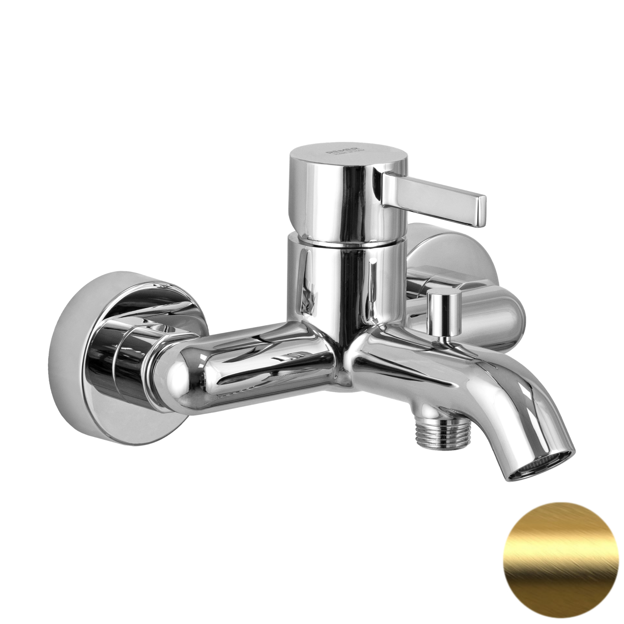 Смеситель для ванны Remer Metrica MC05BG, золото брашированное