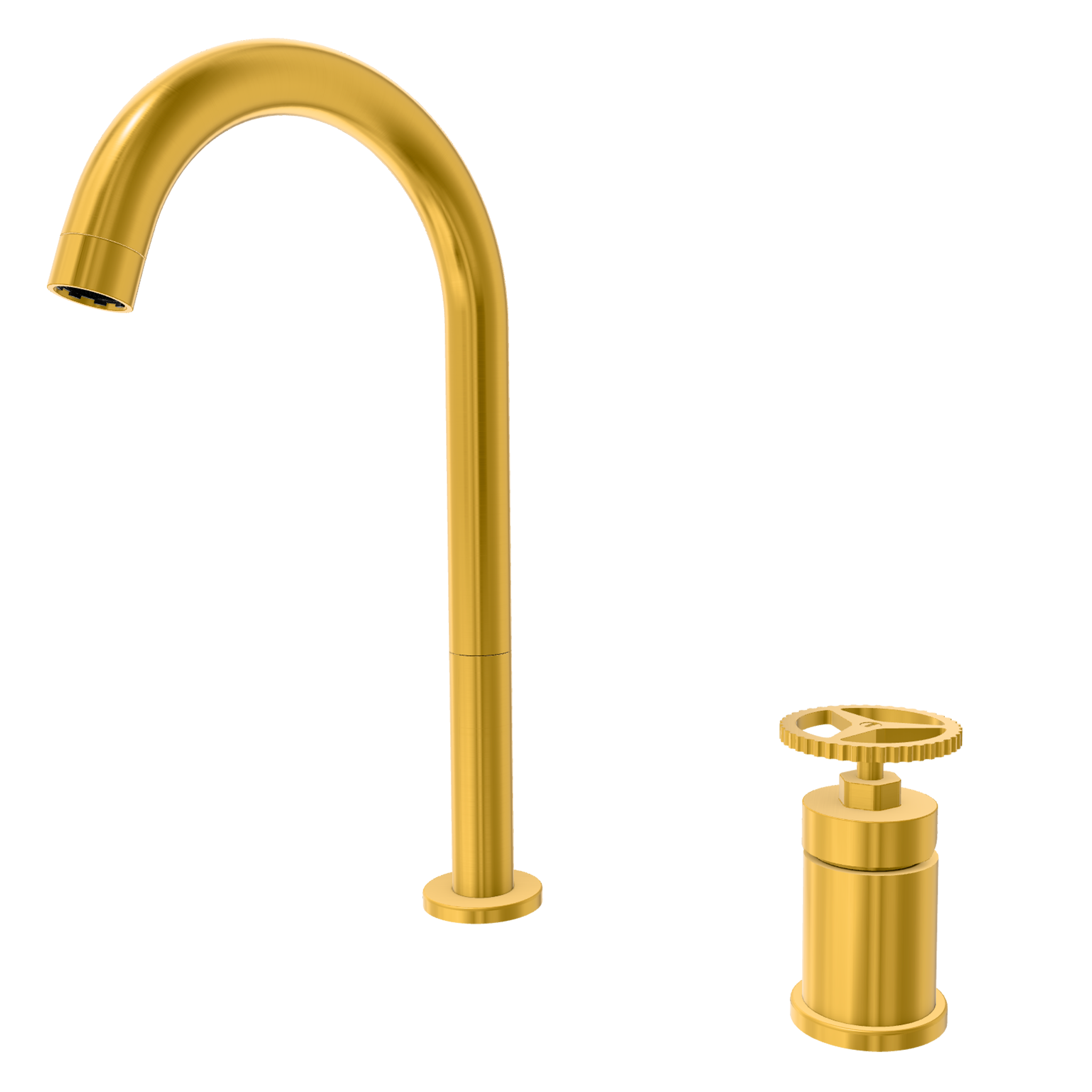 Смеситель для раковины Remer Chrono CH57LBG, золото брашированное