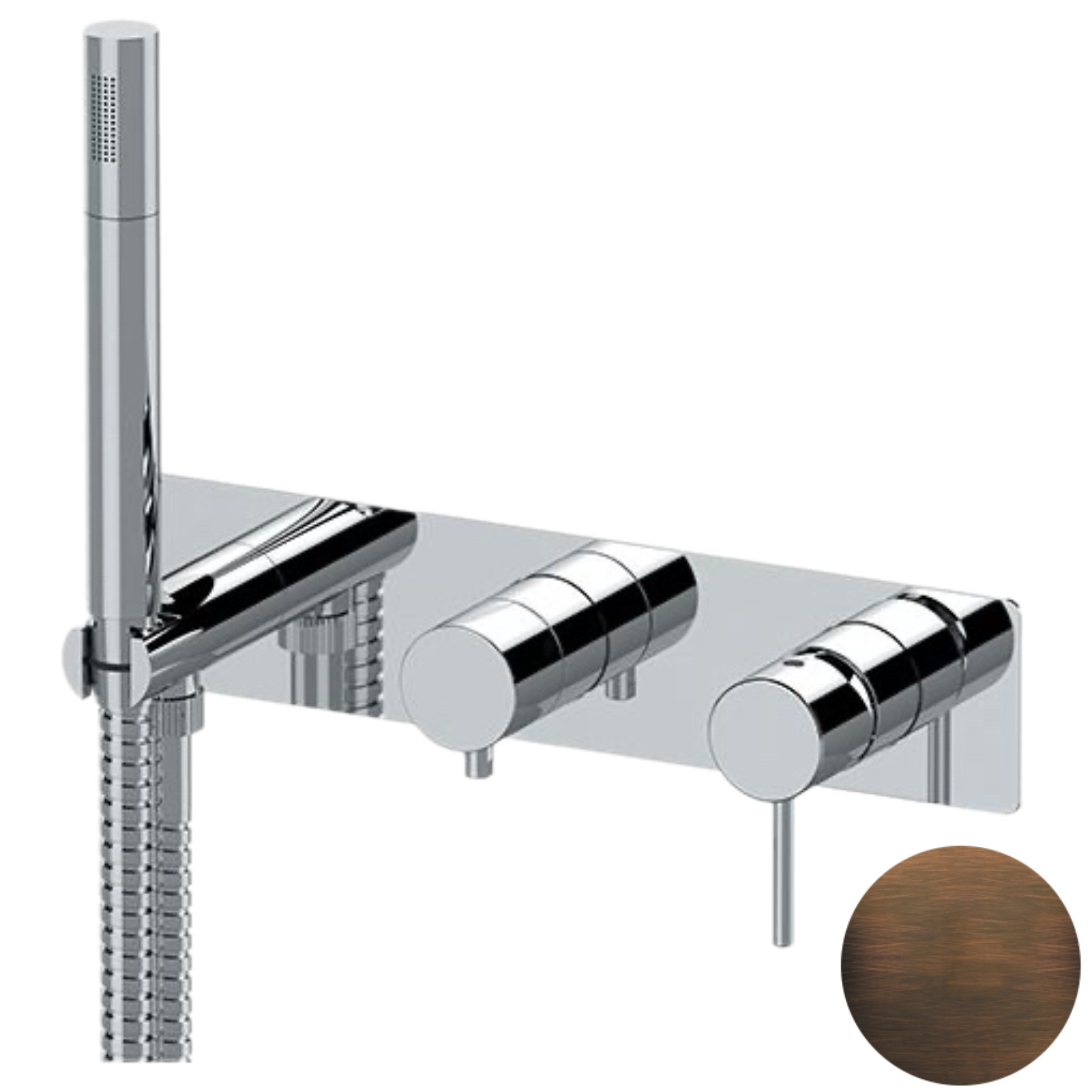 Смеситель для душа Remer X Style X97D2WBBR, бронза масляная