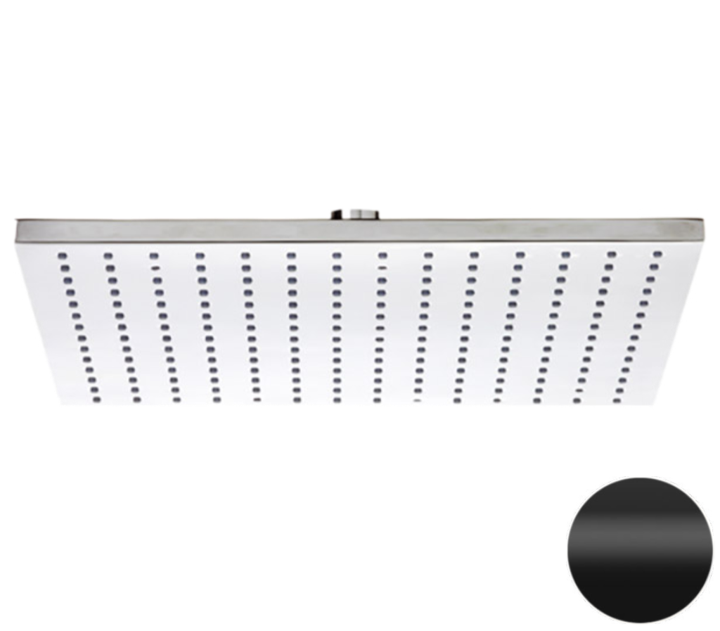 Верхний душ с шарнирным соединением 30 см Remer 359SSLNOX, черный матовый