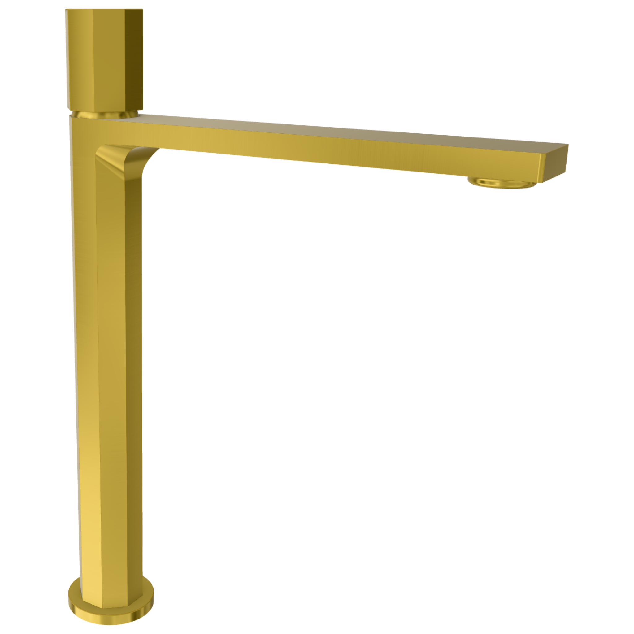 Смеситель для раковины Remer Ottagono ON11LXLHS, латунь брашированная PVD