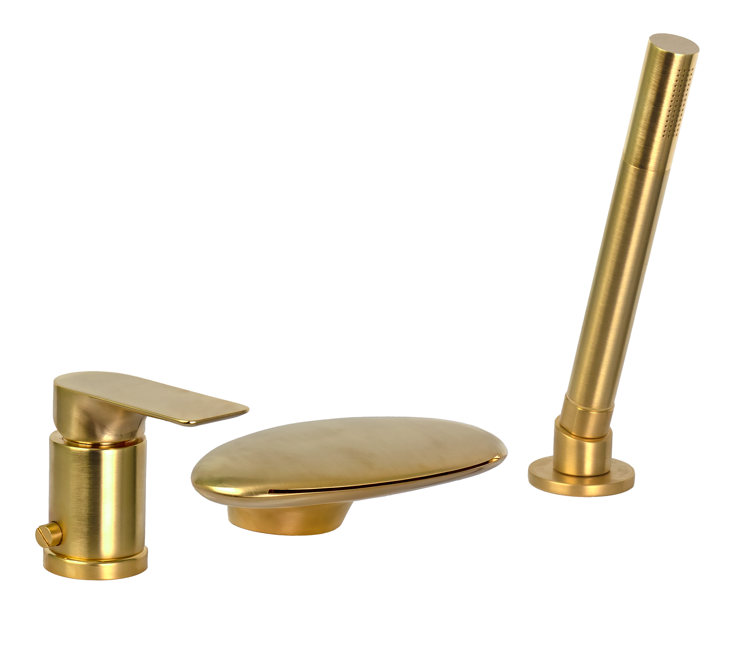 Смеситель для ванны Remer Infinity I07UFBG, золото брашированное