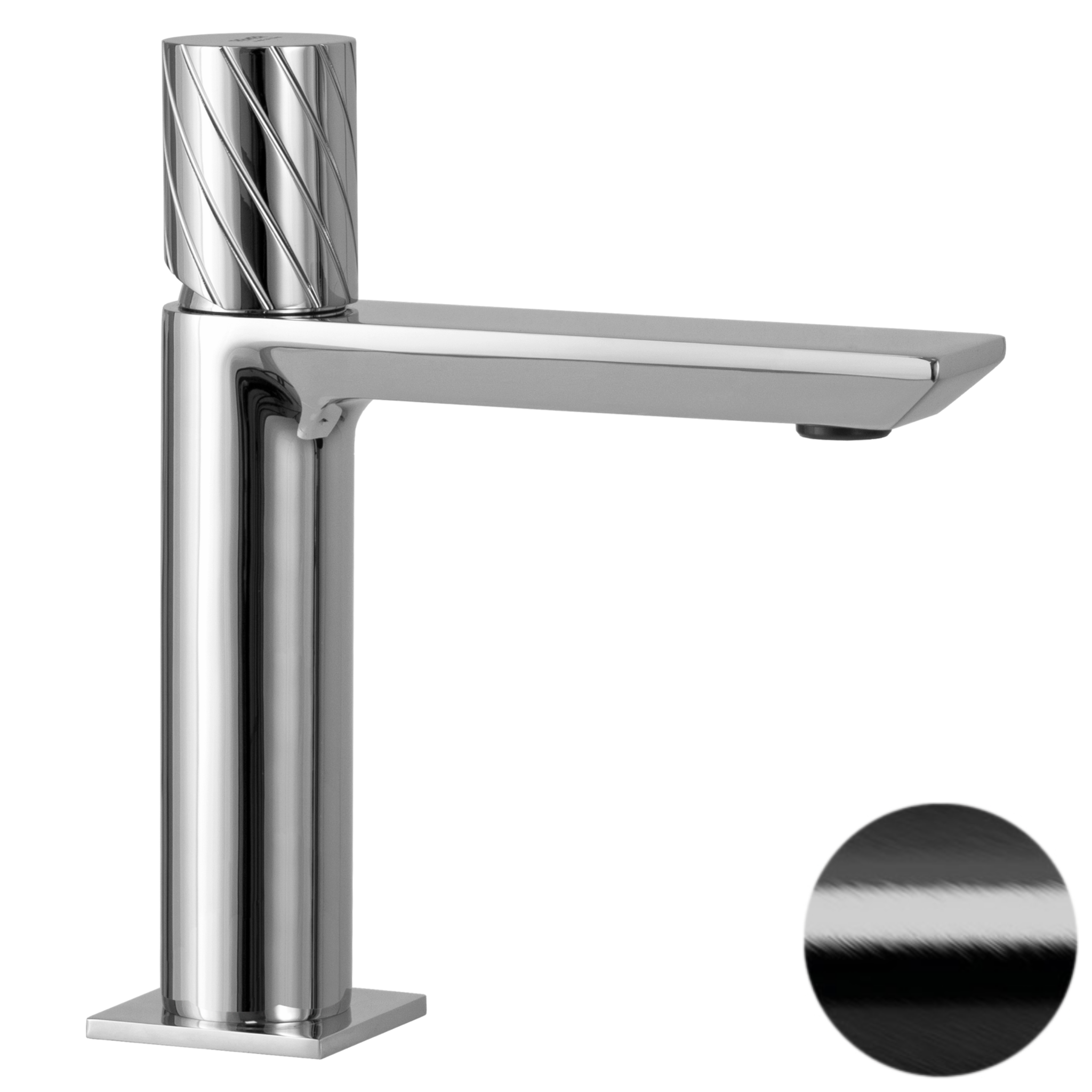 Смеситель для раковины Remer Edge EG710CFP, черный брашированный хром