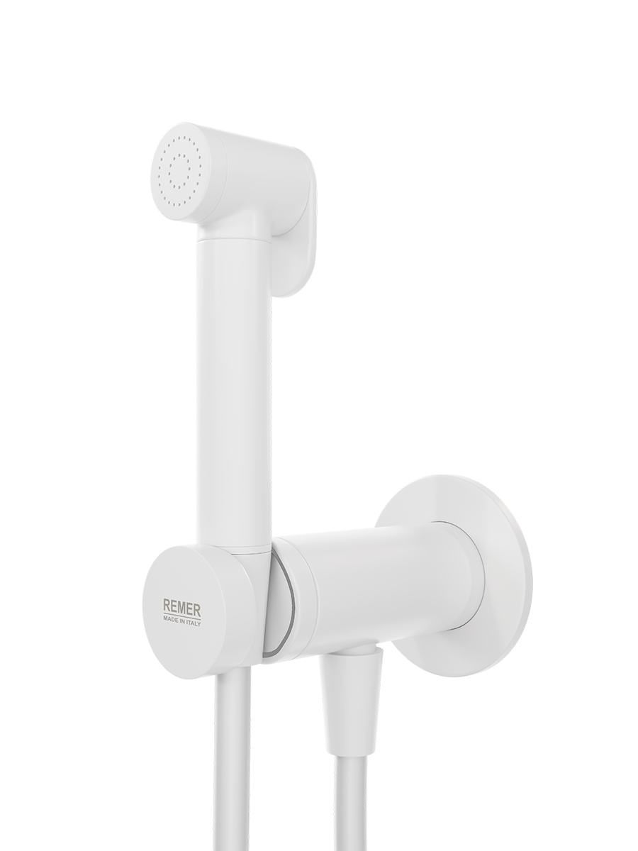 Гигиенический душ со смесителем Remer X Style X61PWBO, белый матовый