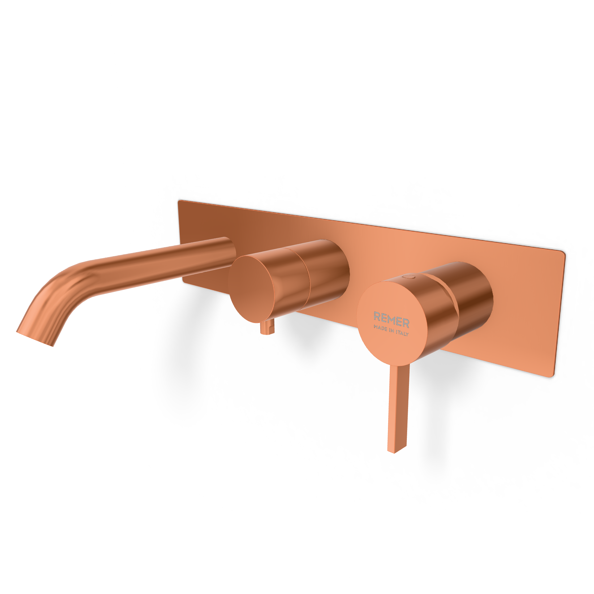 Смеситель для ванны Remer Metrica MC54D2WBRP, медь брашированная