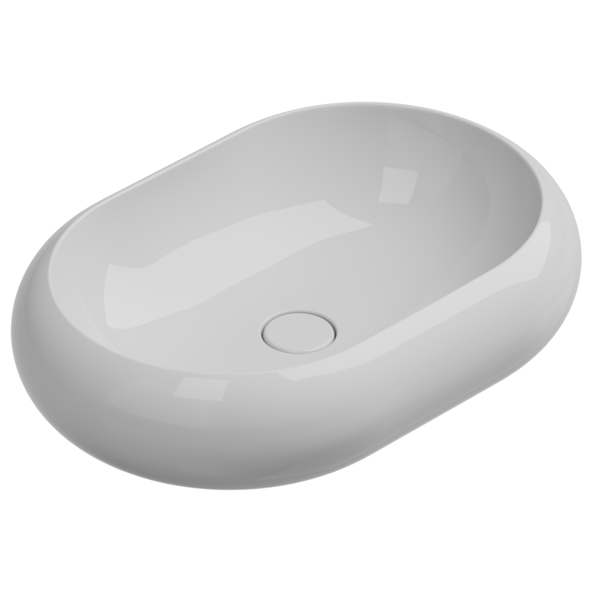 Раковина накладная 60x42 см GSG Ceramic Design Petra PELAV60000, белый глянцевый