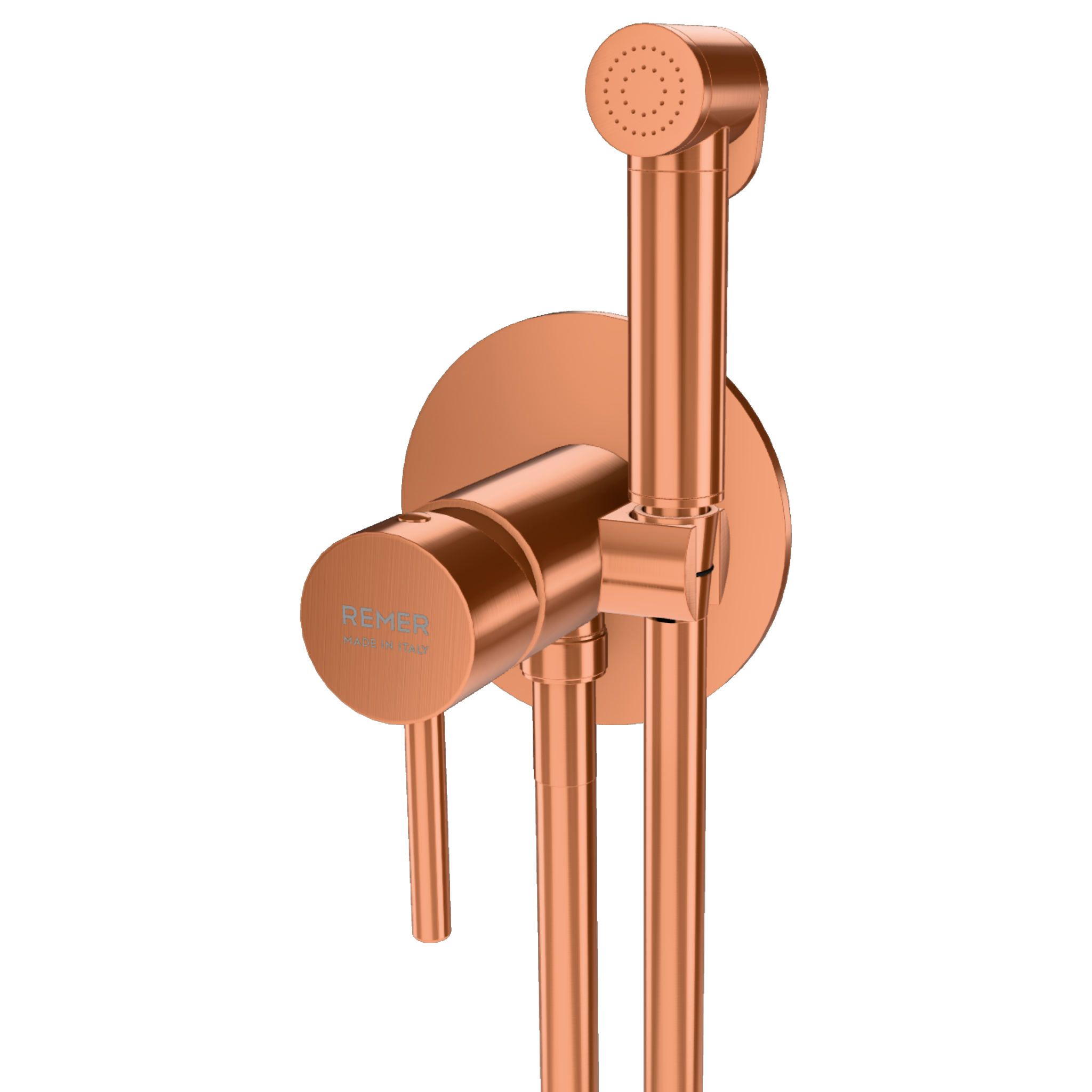 Гигиенический душ со смесителем Remer X Style X65WRP, медь брашированная