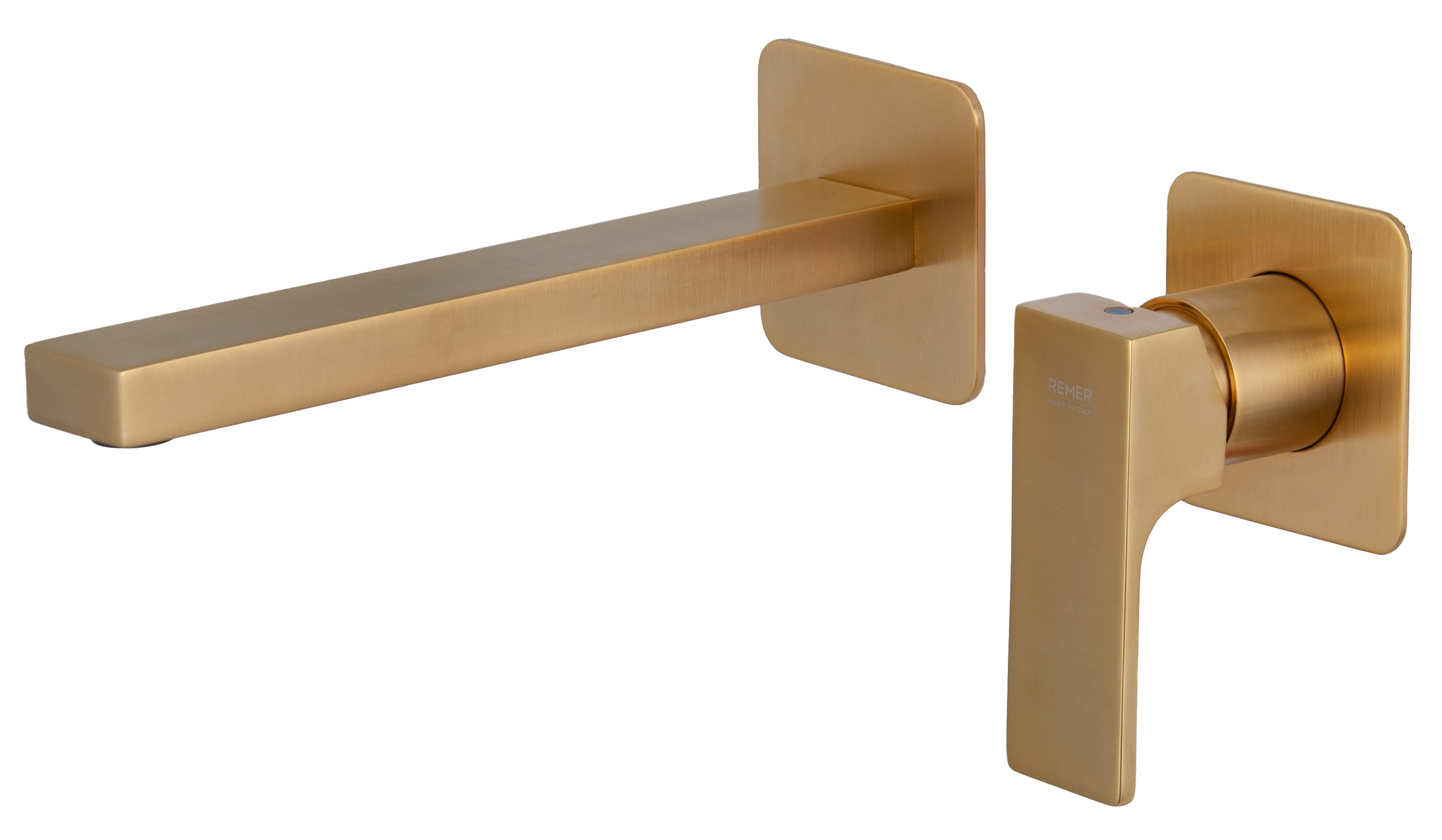 Смеситель для раковины Remer Absolute AU15PLBG, золото брашированное