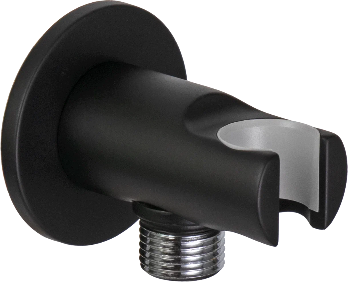 Держатель ручного душа с подключением шланга Remer 337MNO, черный матовый