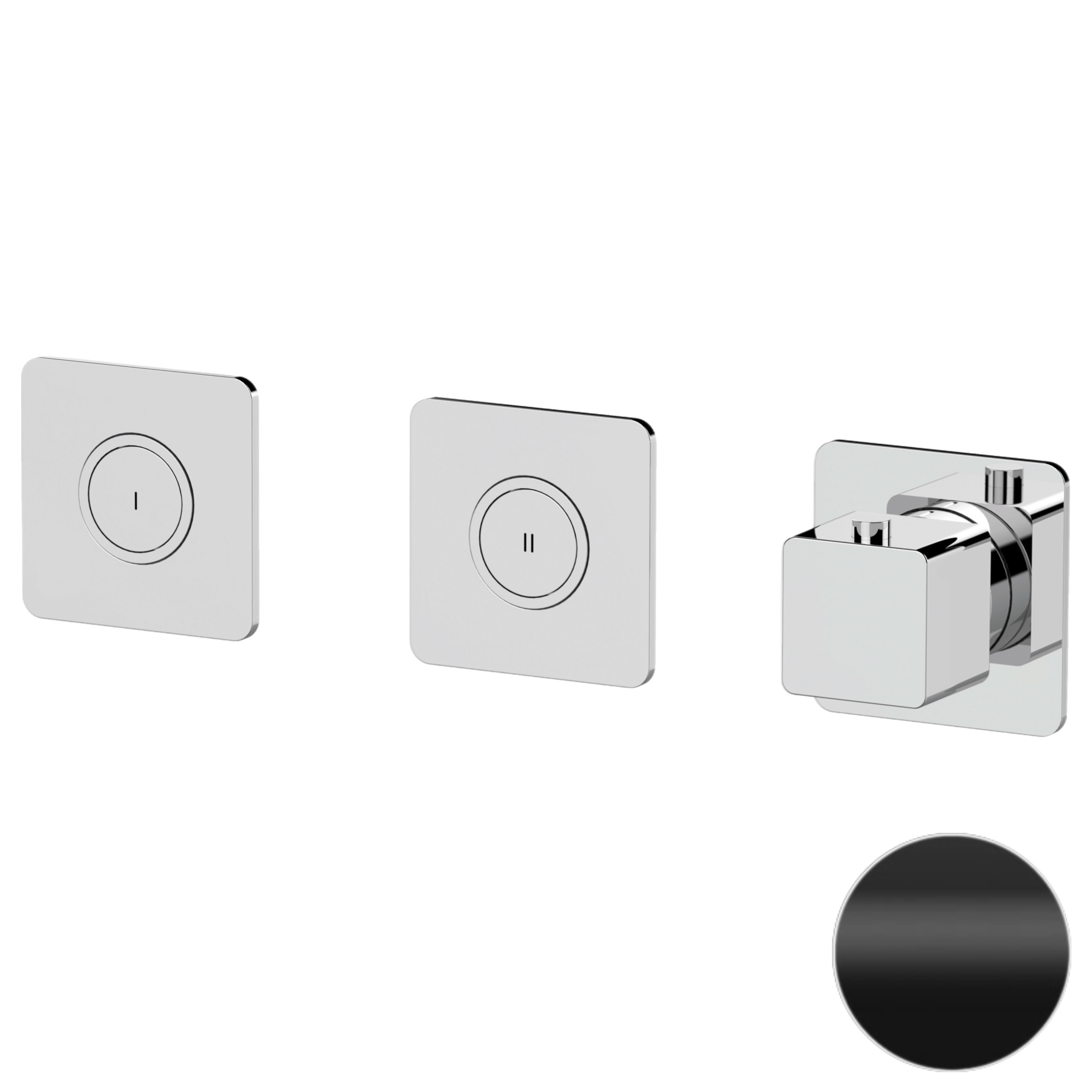 Смеситель термостатический для душа Remer Absolute AU99D2PKBNO, черный матовый