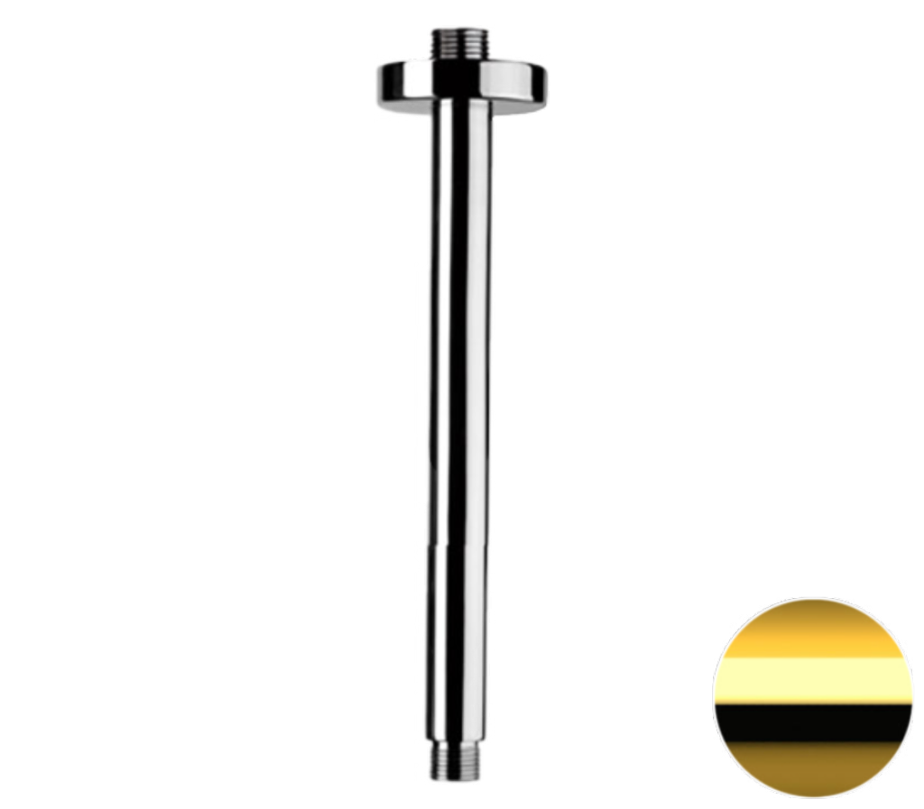 Кронштейн потолочный для верхнего душа 20 см Remer 347N20DO, золото глянцевое