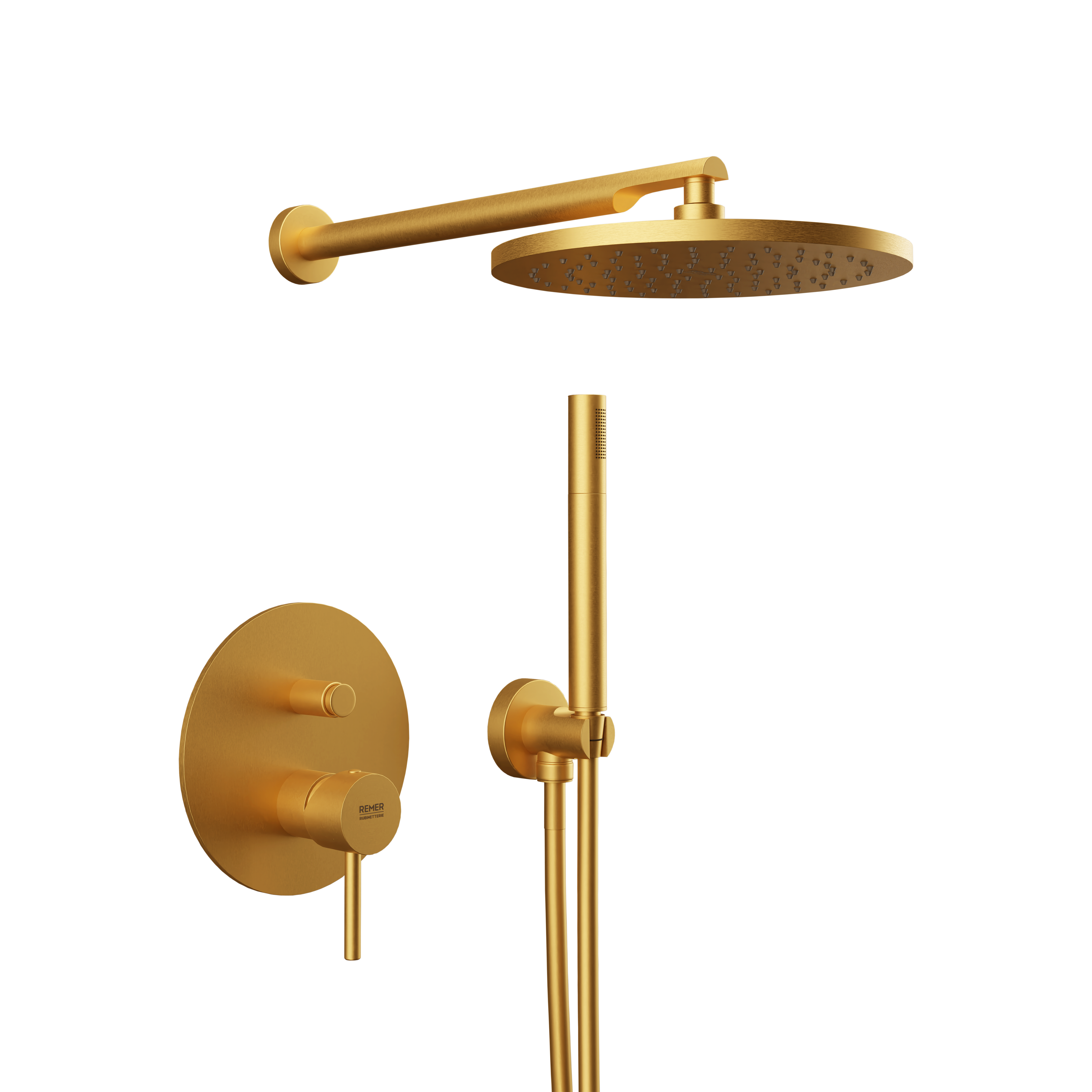 Душевая система Remer X Style X09S02OBG, золото брашированное