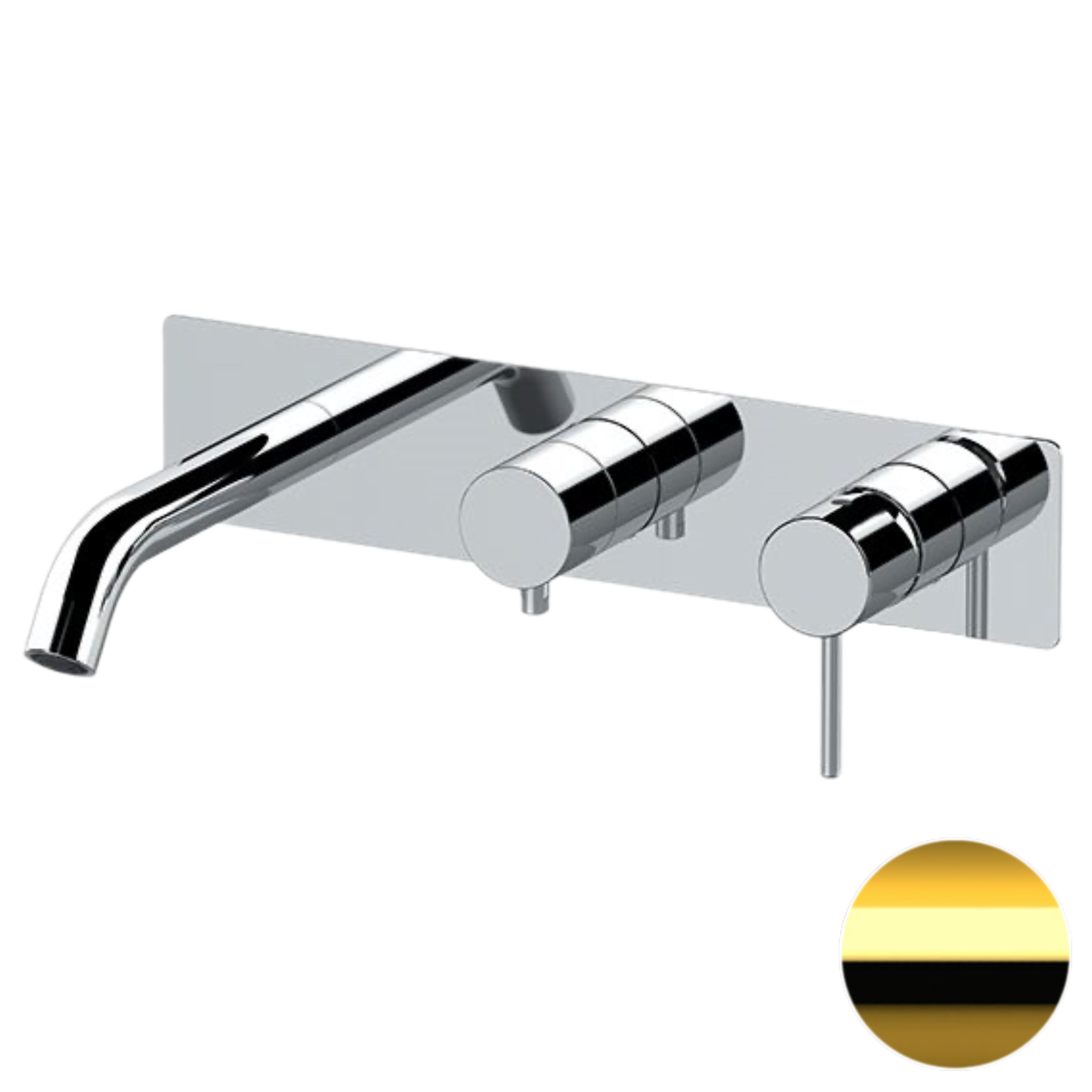 Смеситель для ванны Remer X Style X54D2WBDO, золото глянцевое