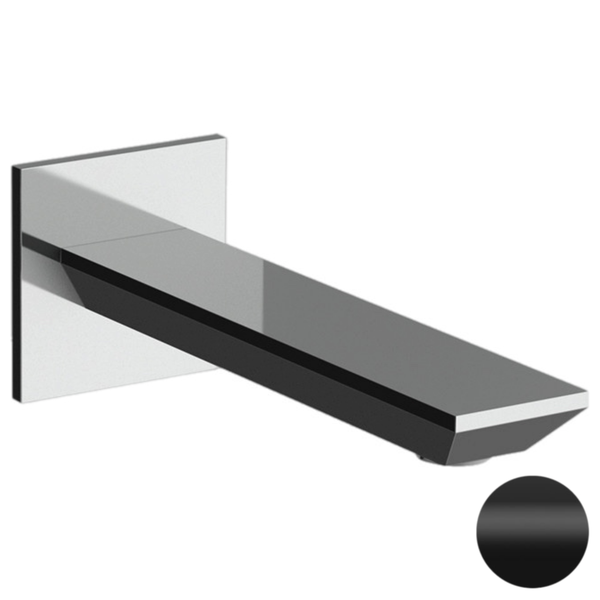 Излив настенный 18 см Remer Edge 91EGNO, черный матовый