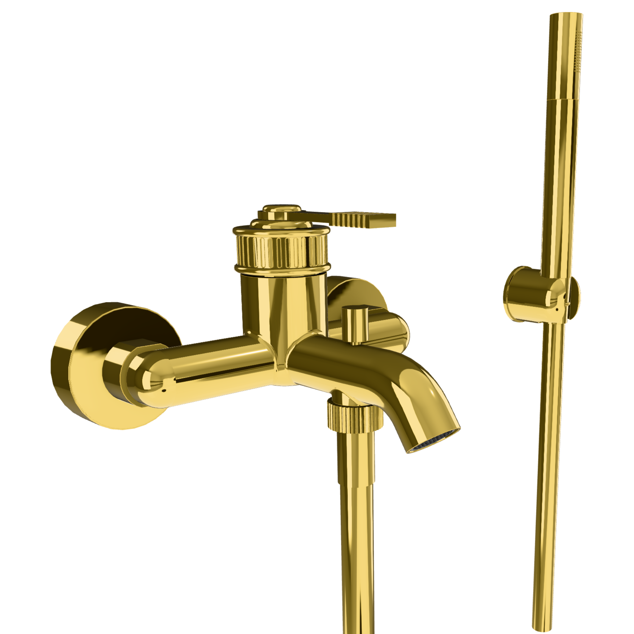 Смеситель для ванны Remer Atelier AL02DO, золото глянцевое