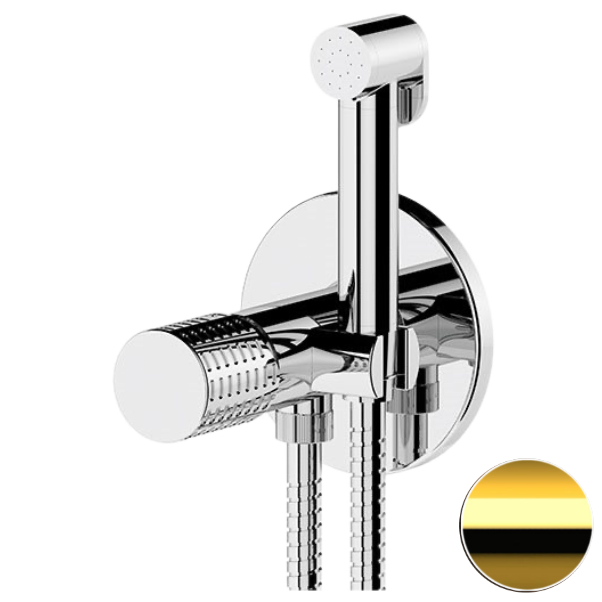 Гигиенический душ со смесителем Remer Celebrity CEC65WDO, золото глянцевое