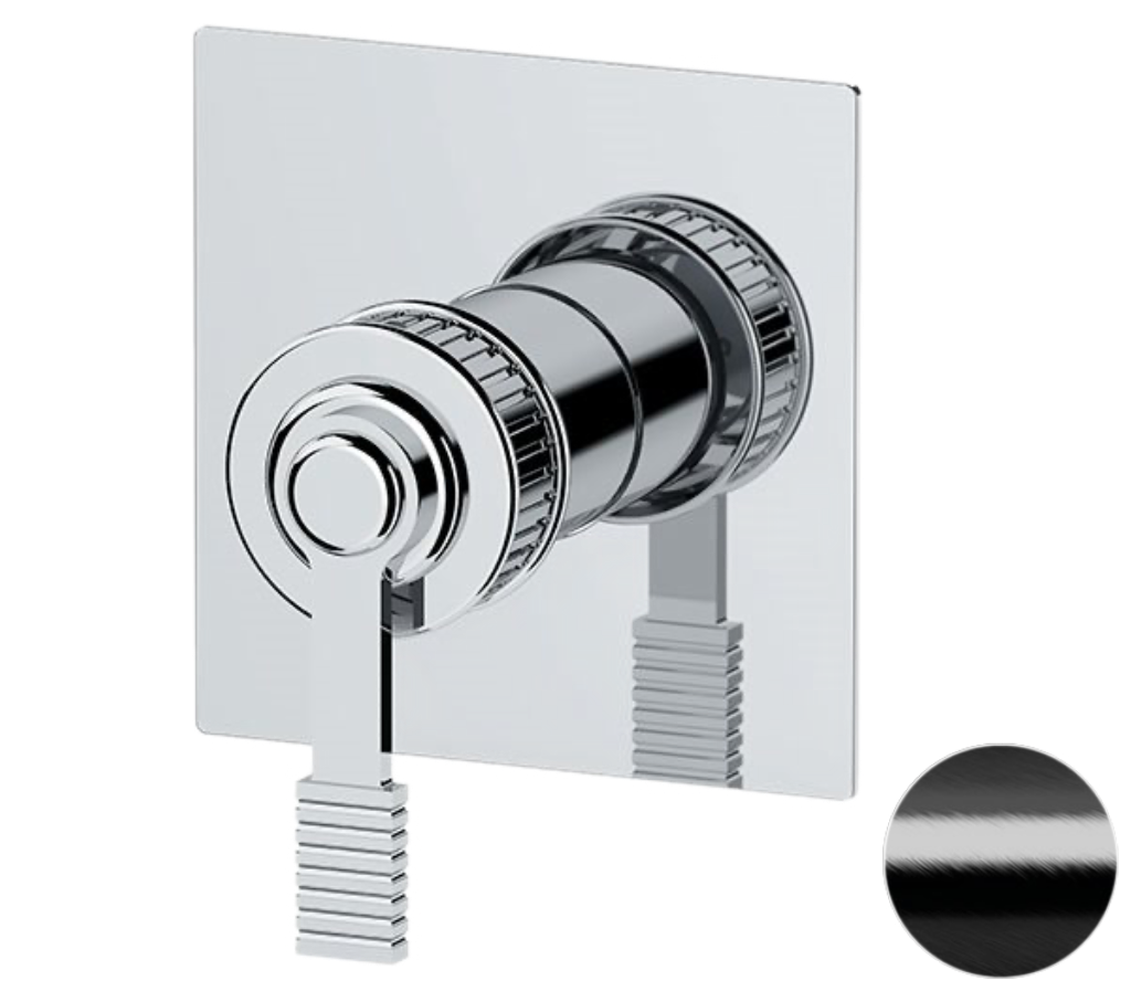 Смеситель для душа Remer Atelier AL30QCFP, черный брашированный хром