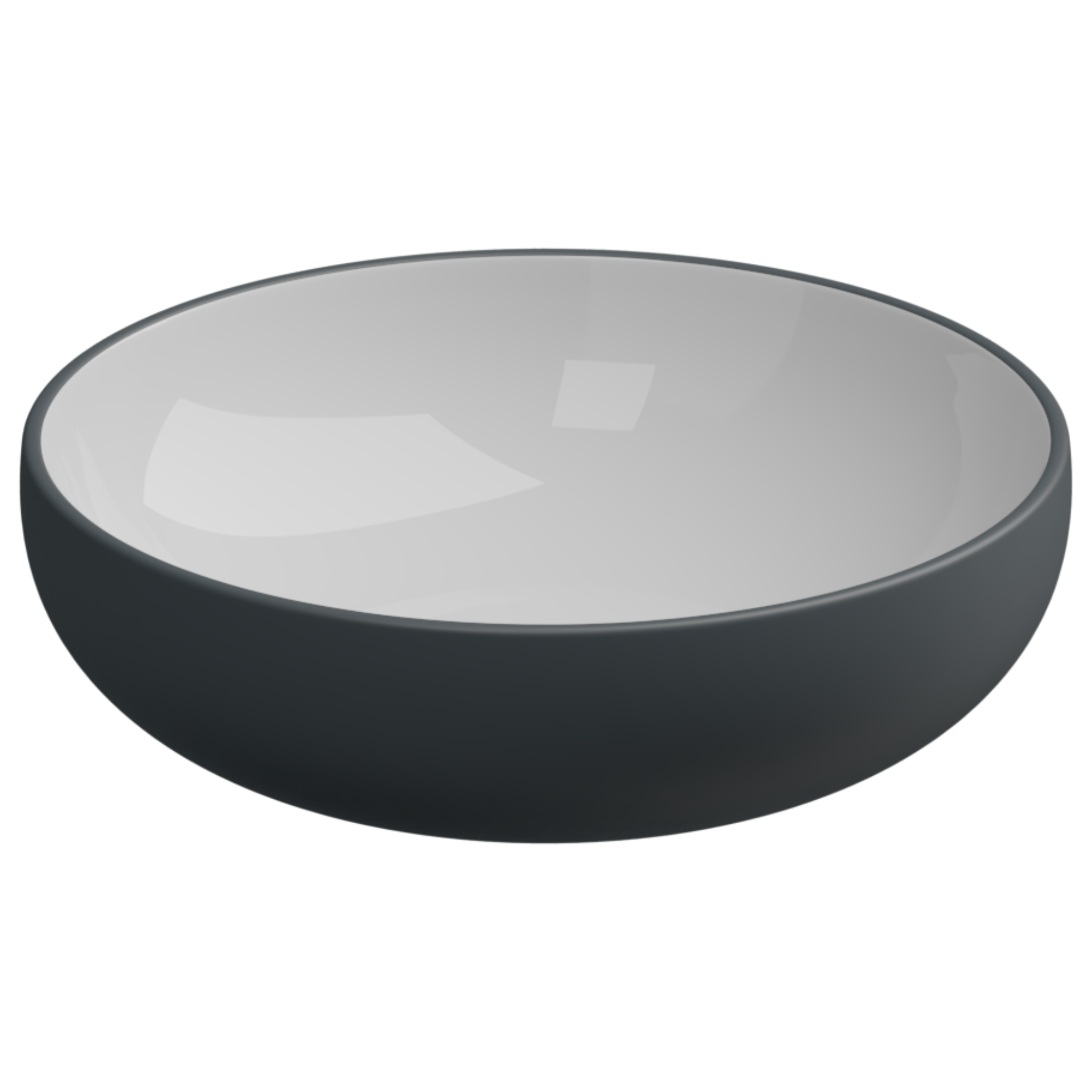 Раковина накладная биколор 45 см GSG Ceramic Design Easy EALAVRO45BI000/028, White/Ebano Matt