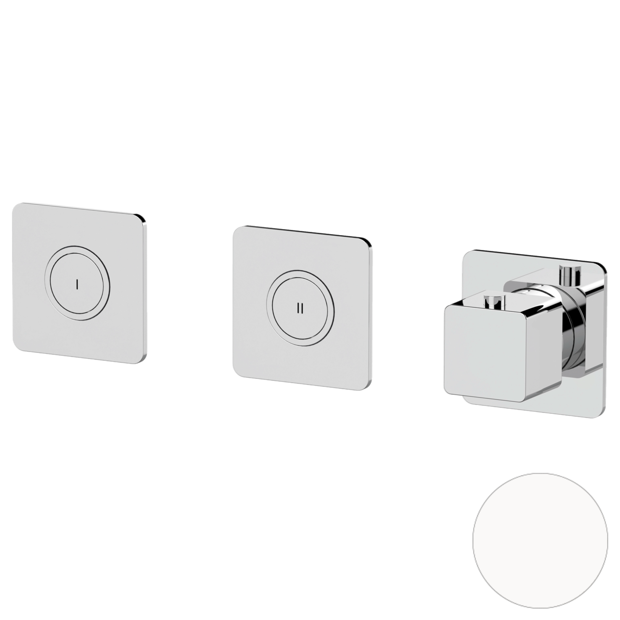 Смеситель термостатический для душа Remer Absolute AU99D2PKBBO, белый матовый