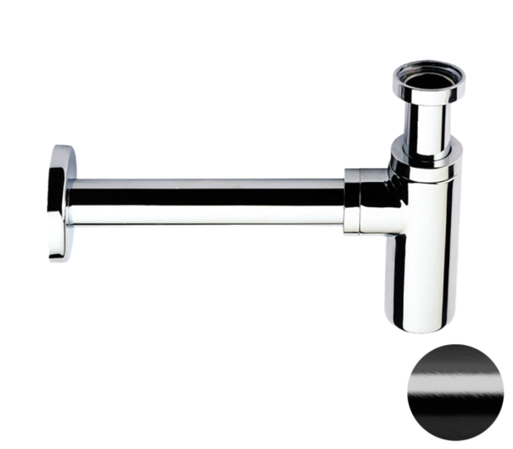 Сифон 1”1/4 Remer 958LCFP, черный брашированный хром