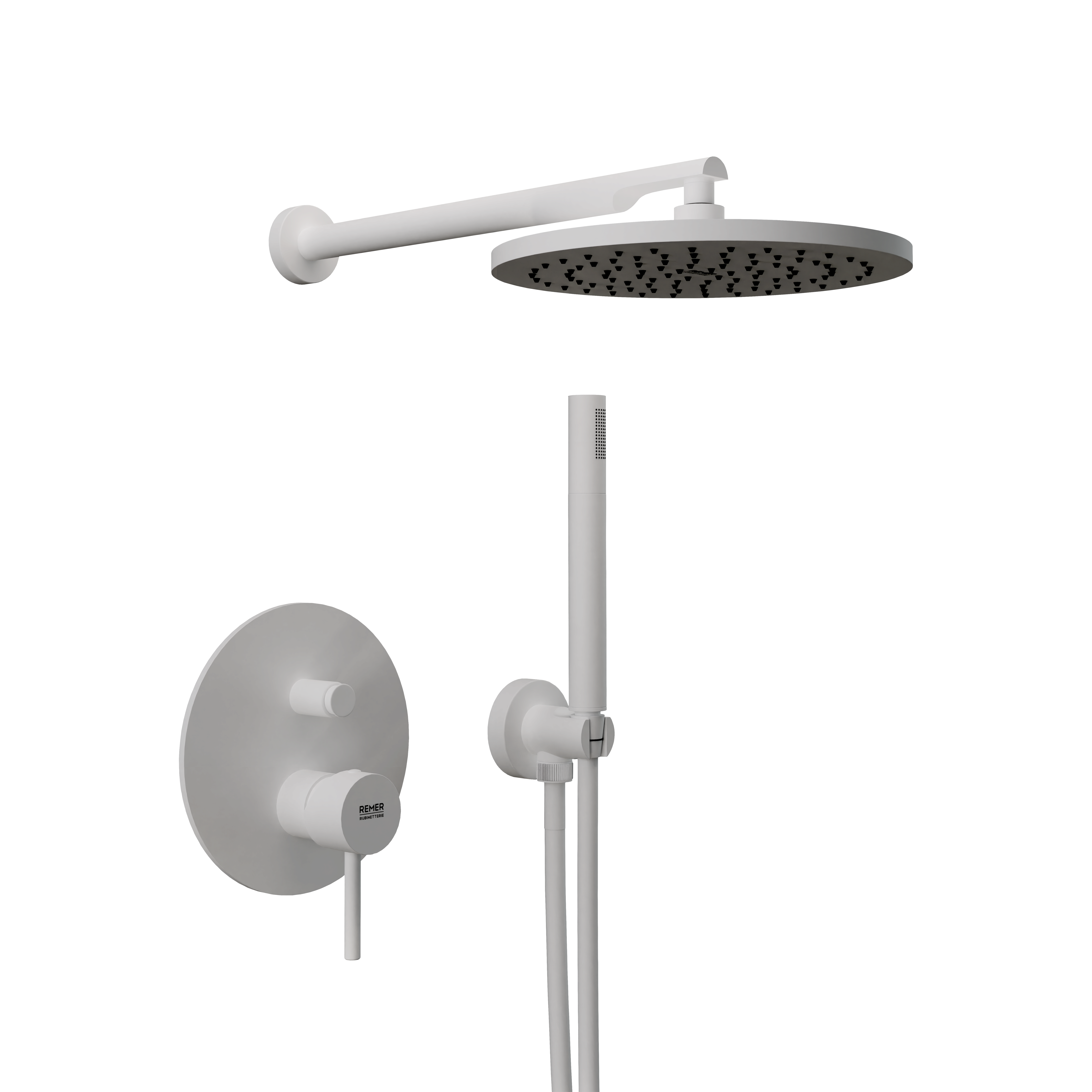 Душевая система Remer X Style X09S02OBO, белый матовый