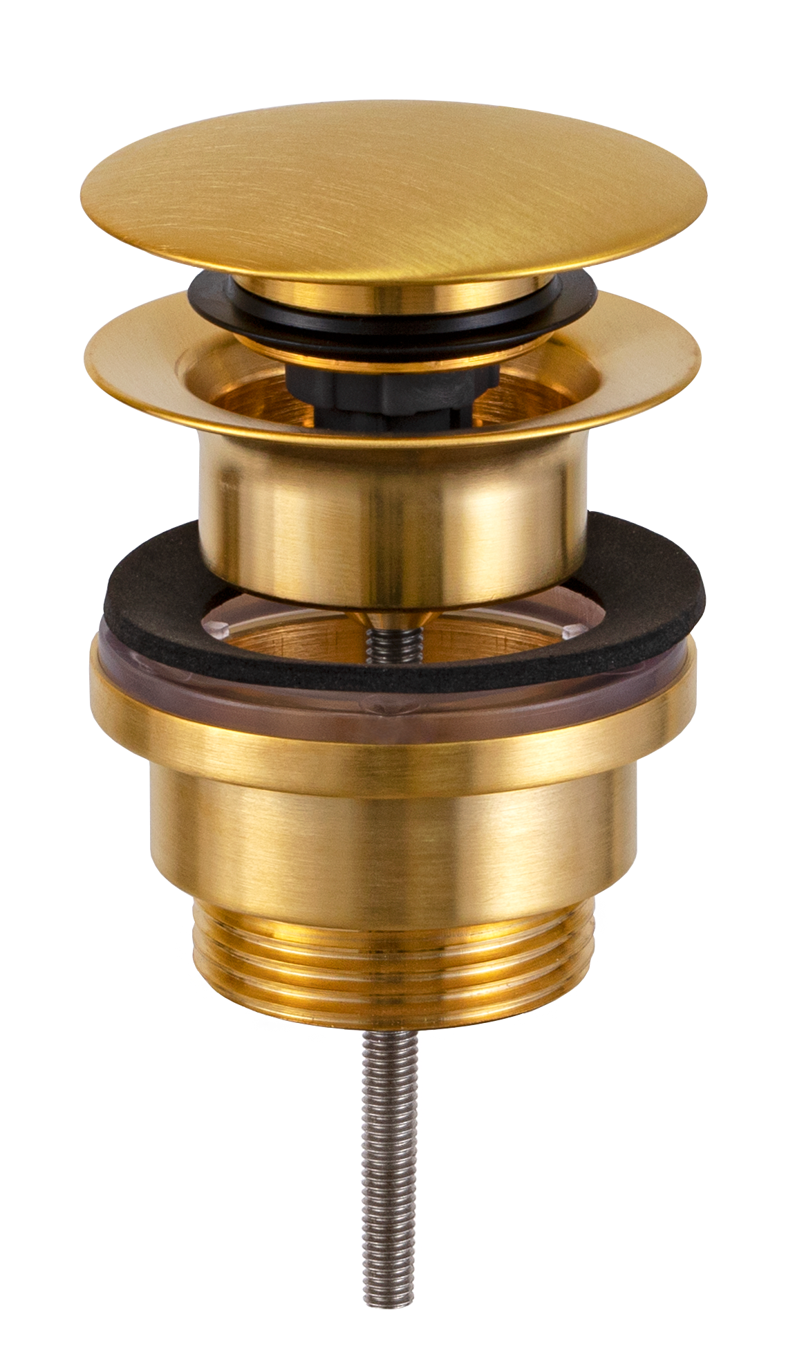 Донный клапан универсальный 1”1/4 Remer 905CCR114BG, золото брашированное