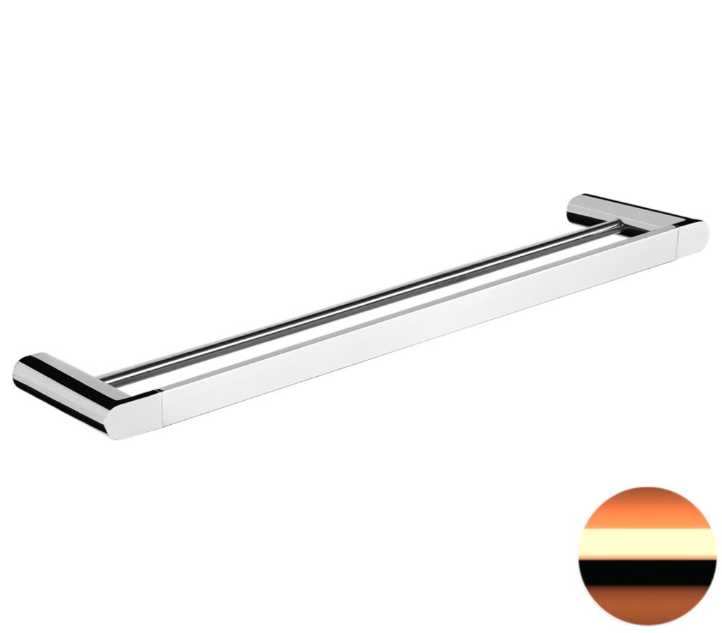 Полотенцедержатель двойной 60 см Remer Lounge LN33RL, медь глянцевая