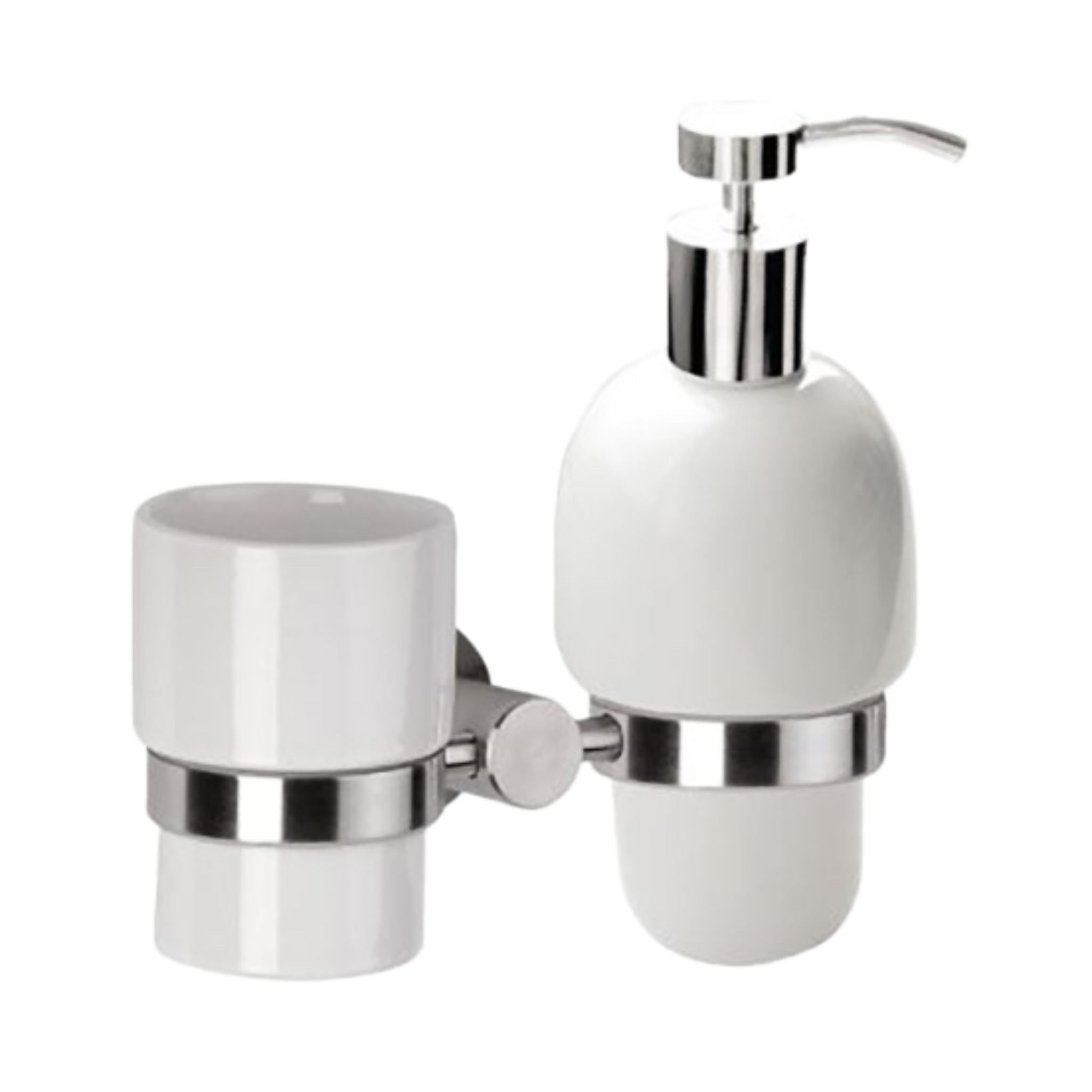 Стакан с дозатором Remer Minimal INOX Mi18INOXCR, нержавеющая сталь