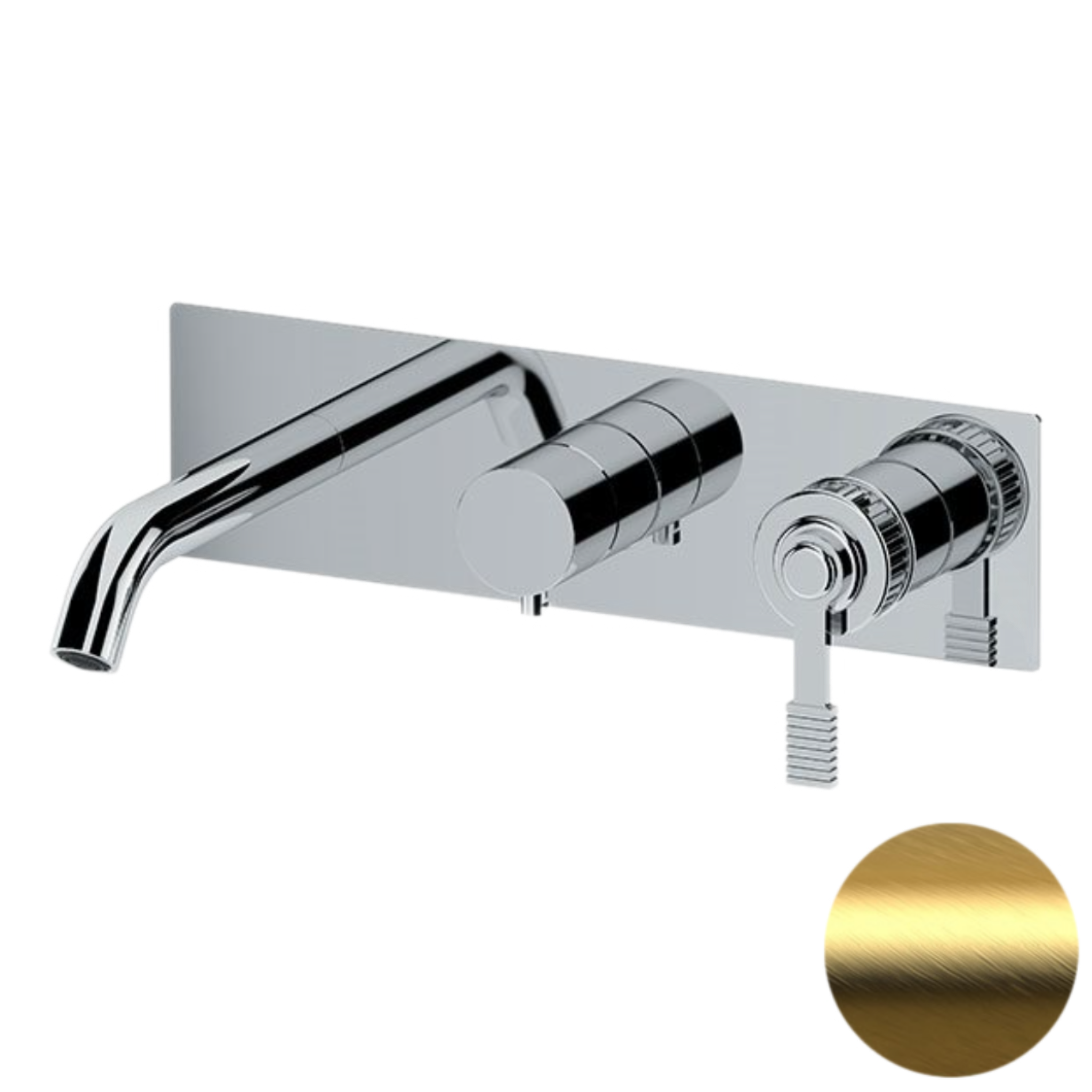 Смеситель для ванны Remer Atelier AL54D3WBBG, золото брашированное