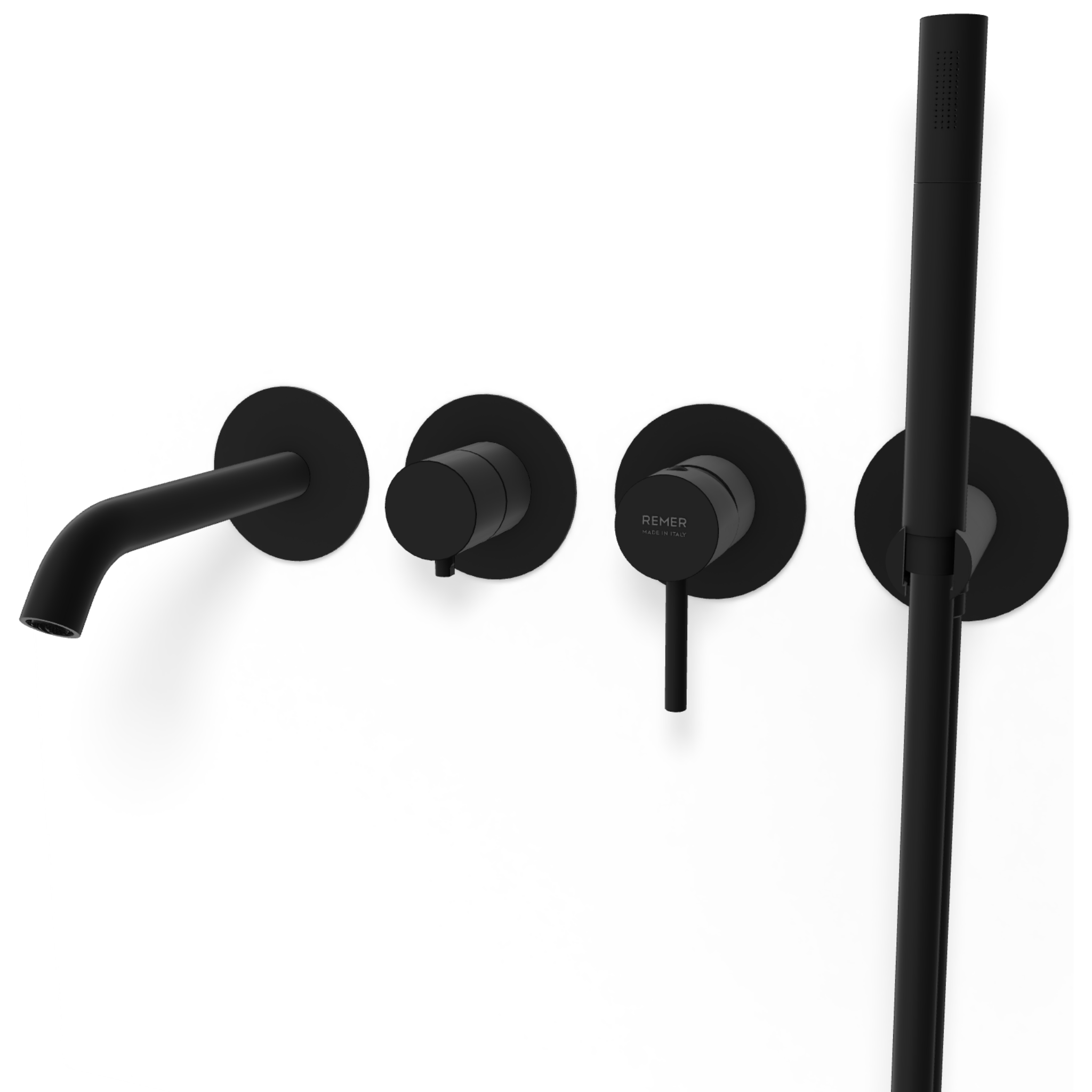 Смеситель для ванны Remer X Style X53D2PWBNO, черный матовый