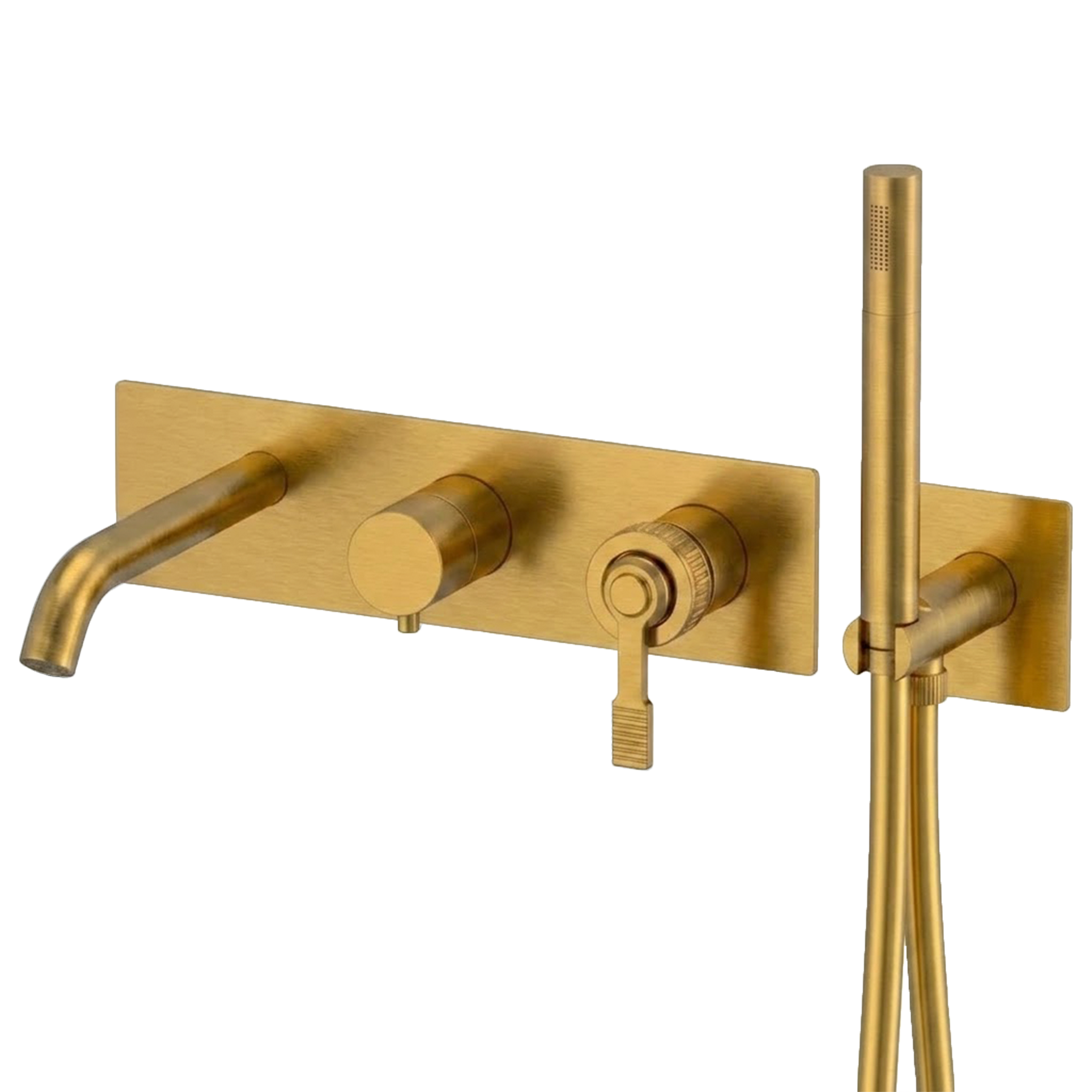 Смеситель для ванны Remer Atelier AL53D2WBBG, золото брашированное