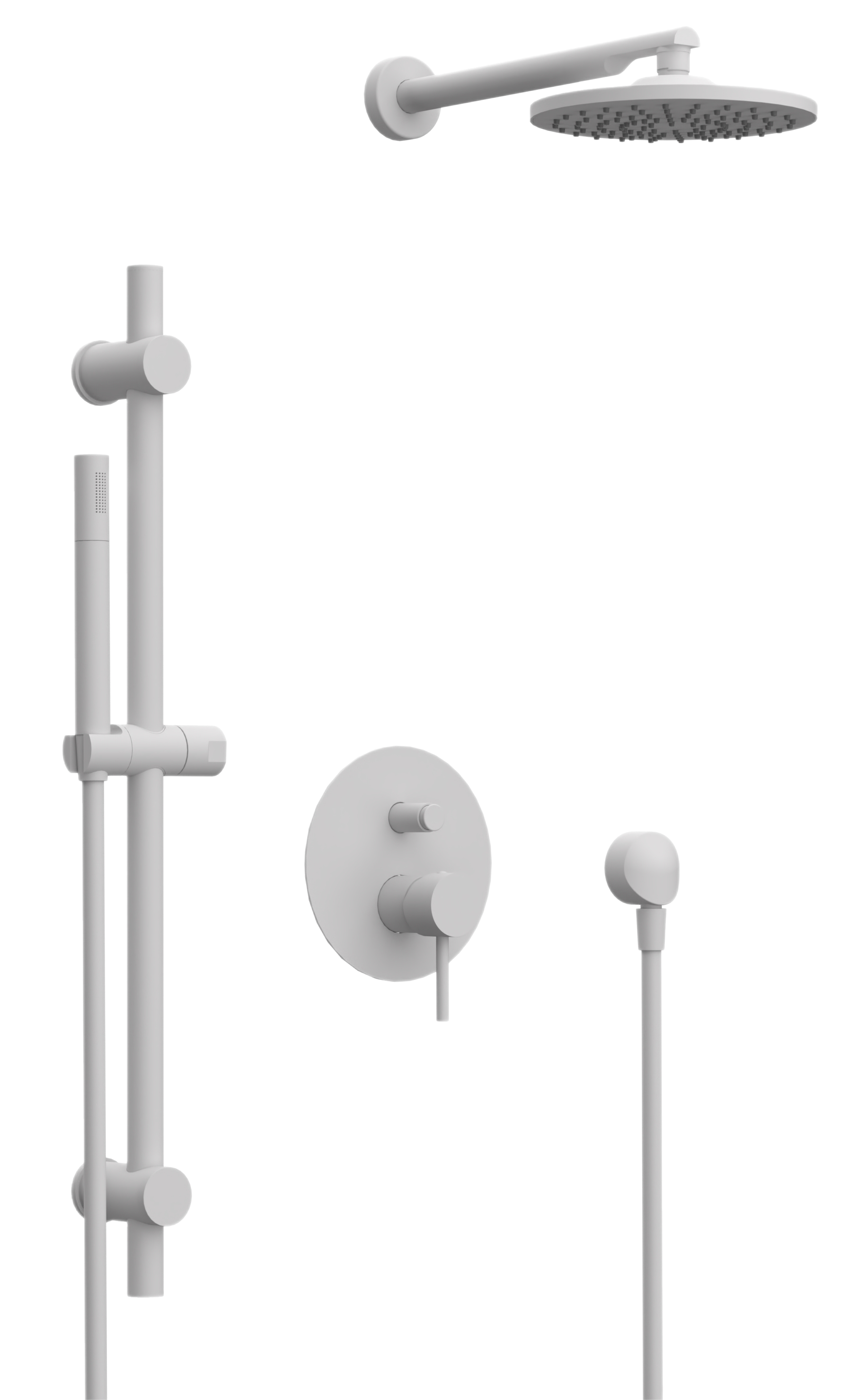 Душевая система Remer X Style X09S01OBO, белый матовый