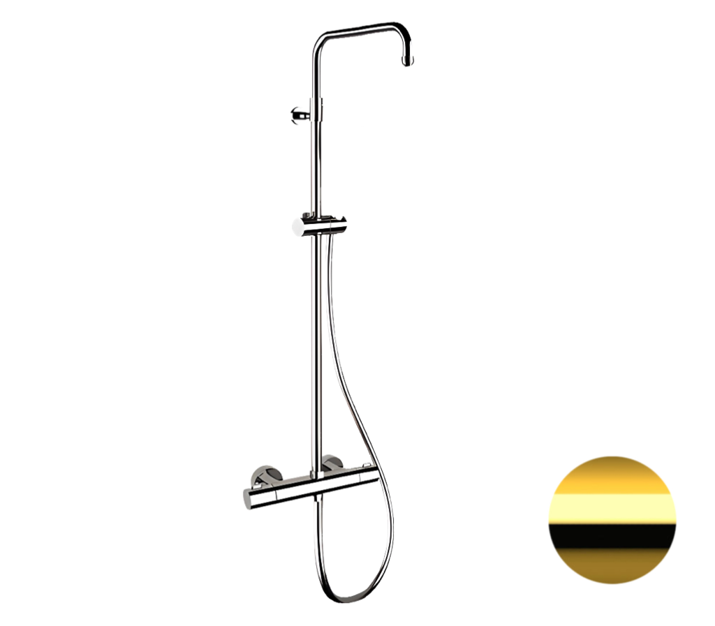 Душевая система термостатическая Remer Elegance EQ32ASSDDO, золото глянцевое