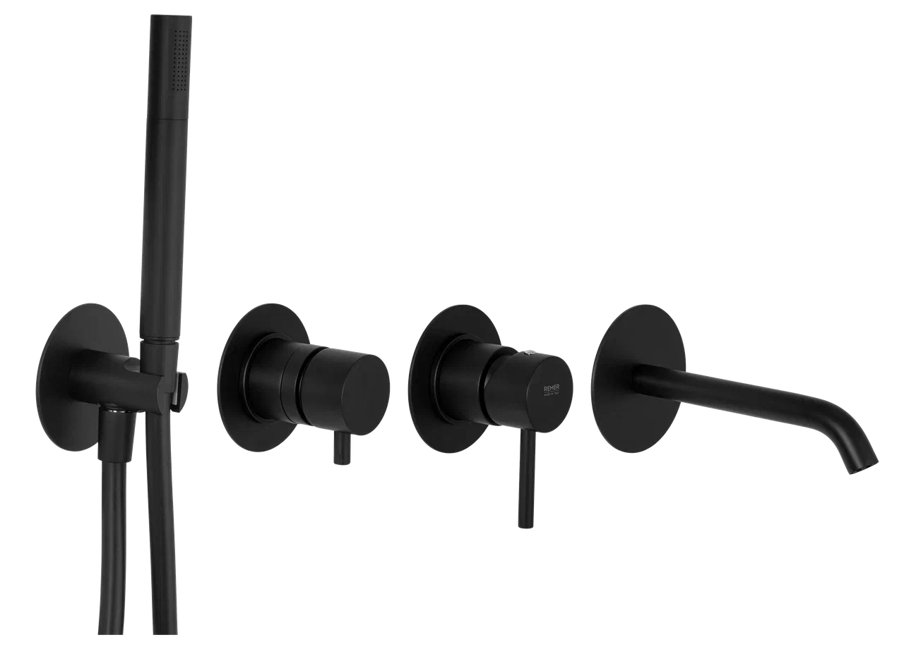 Смеситель для ванны Remer X Style X96S03ROXXNO, черный матовый