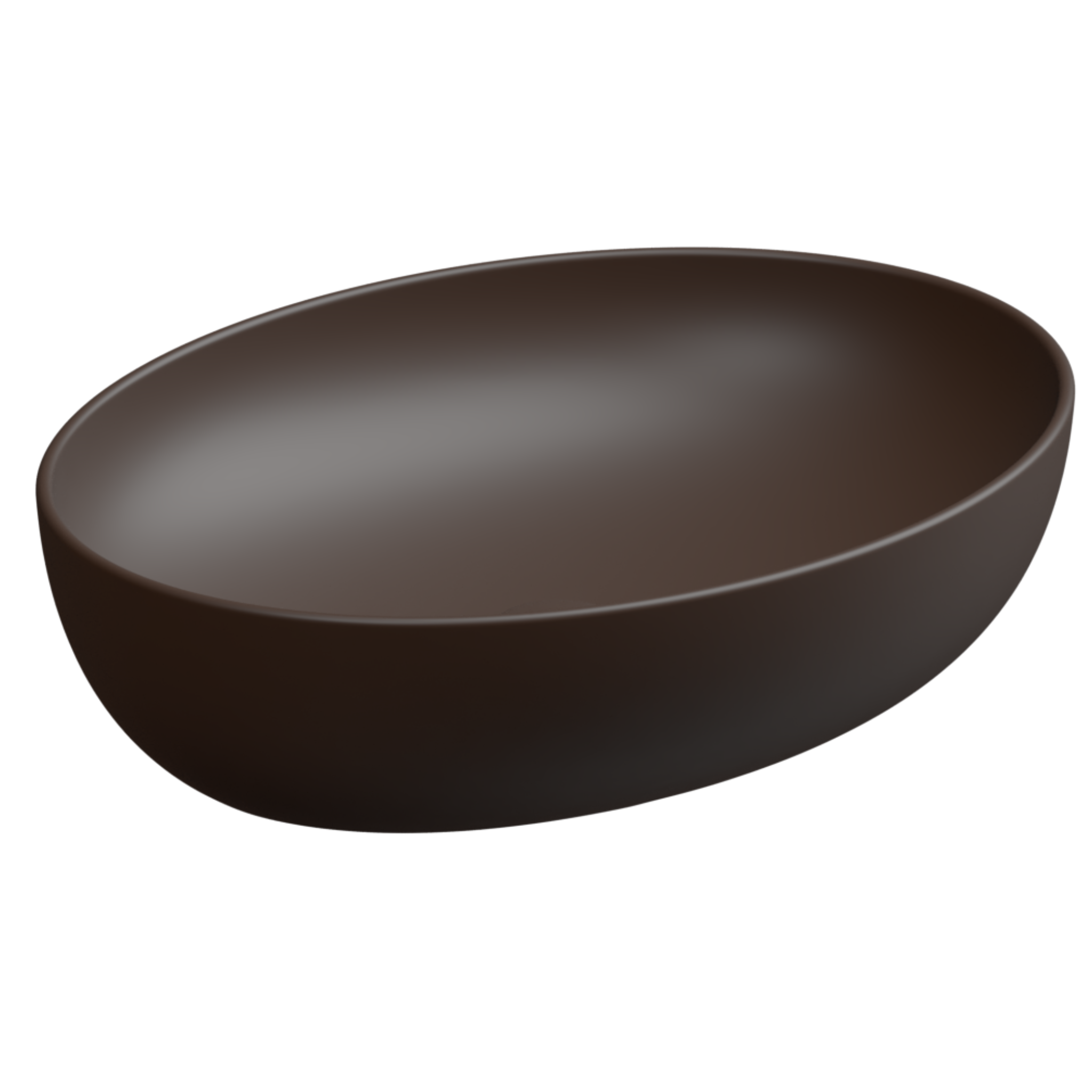 Раковина накладная 55x42 см GSG Ceramic Design Easy EALAVOV55035, Cacao Matt