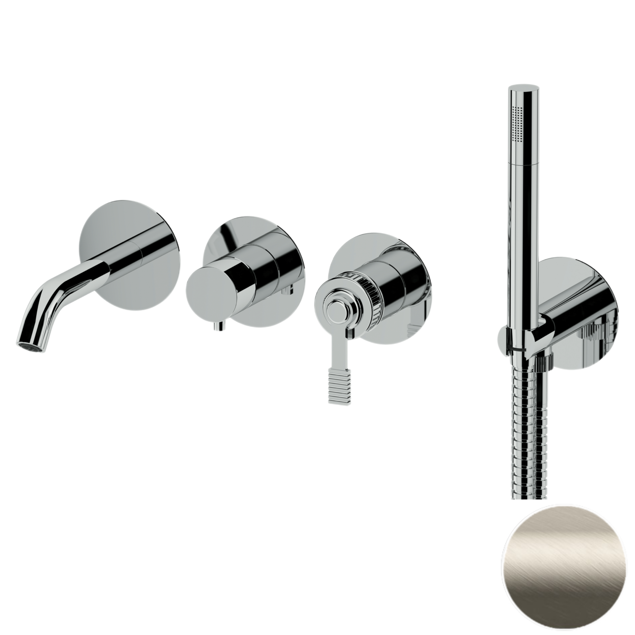 Смеситель для ванны Remer Atelier AL53D2PWBXV, сталь