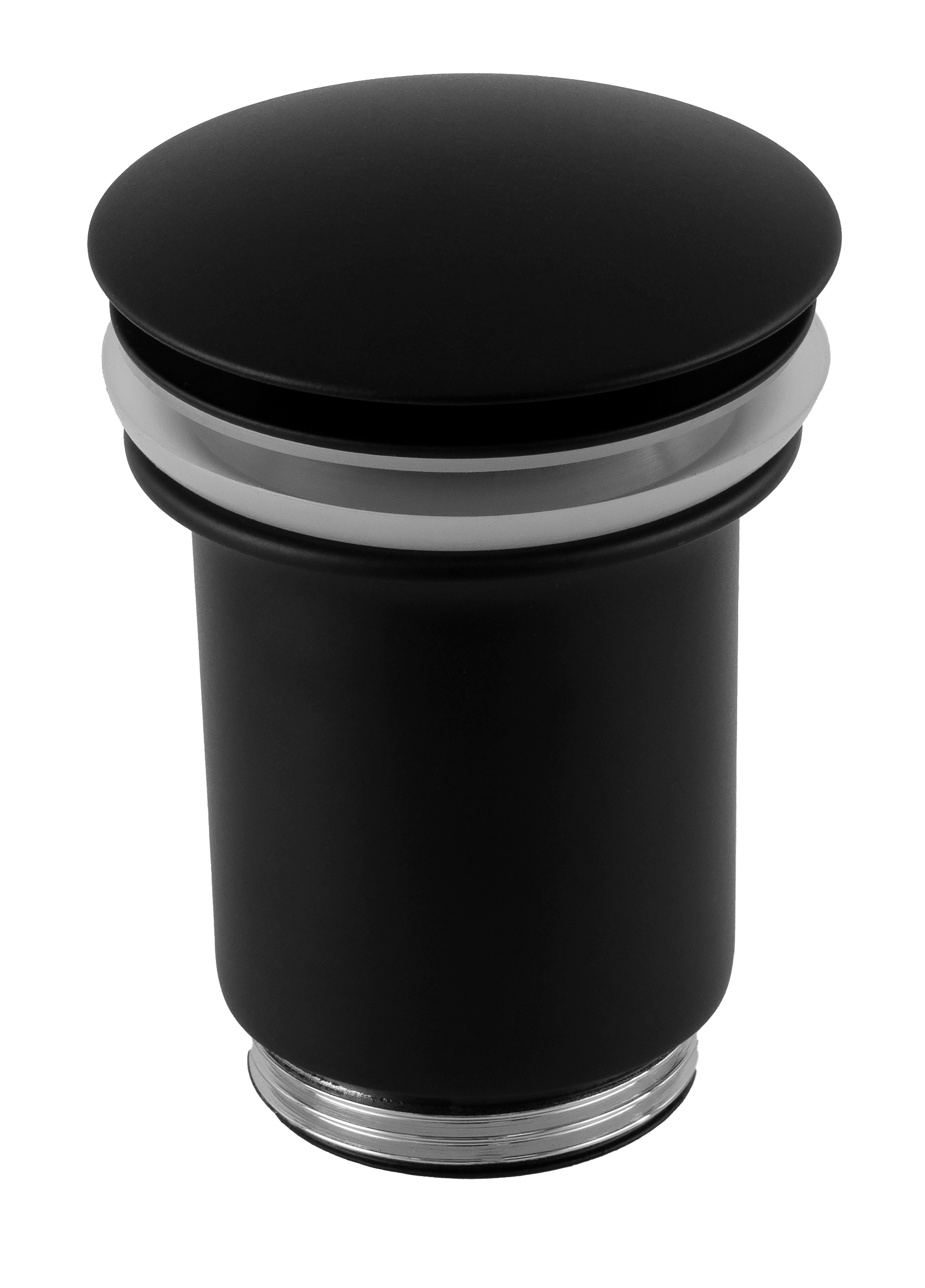 Донный клапан без перелива 1”1/4 Remer 904CC114NO, черный матовый