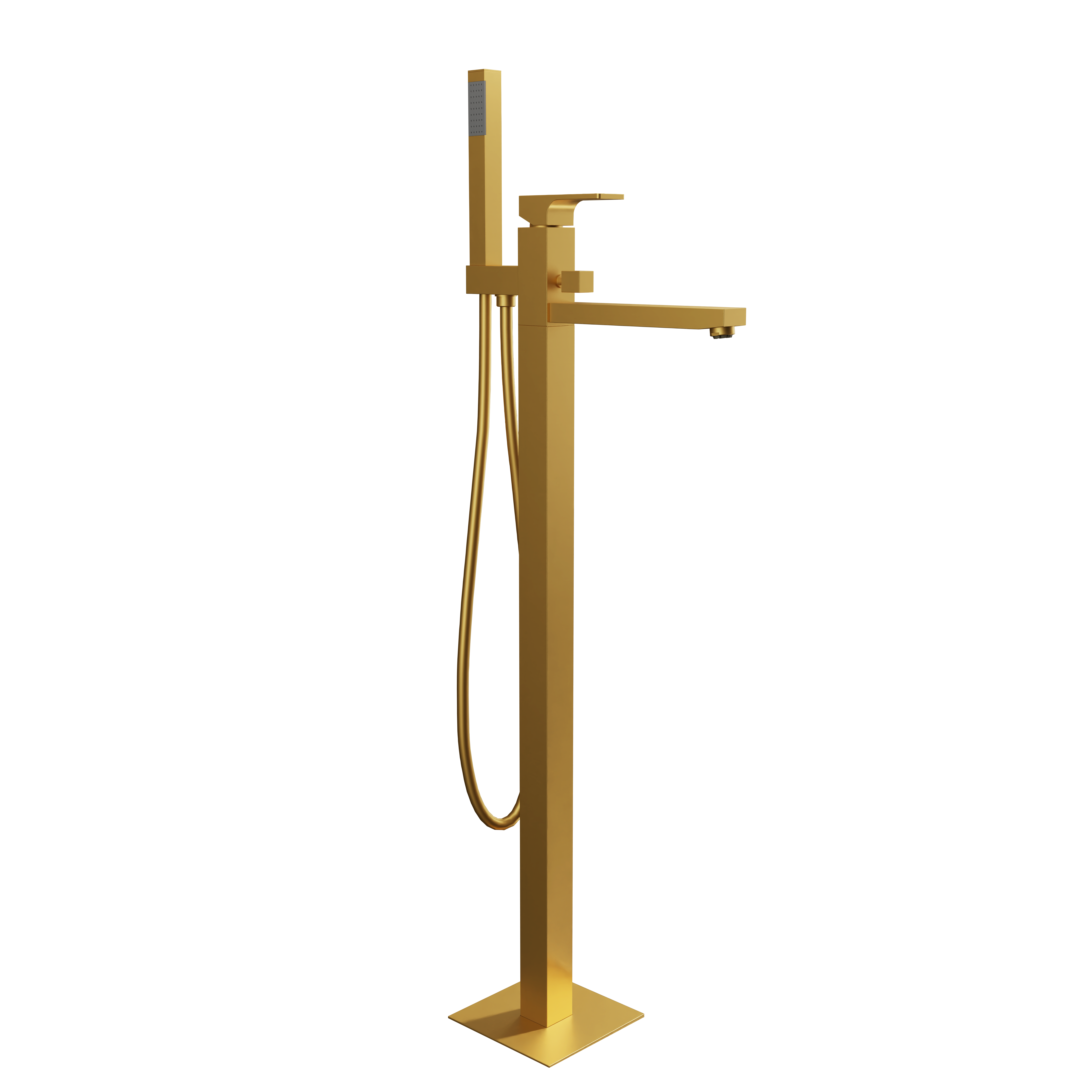 Смеситель для ванны Remer Absolute AU08BG, золото брашированное