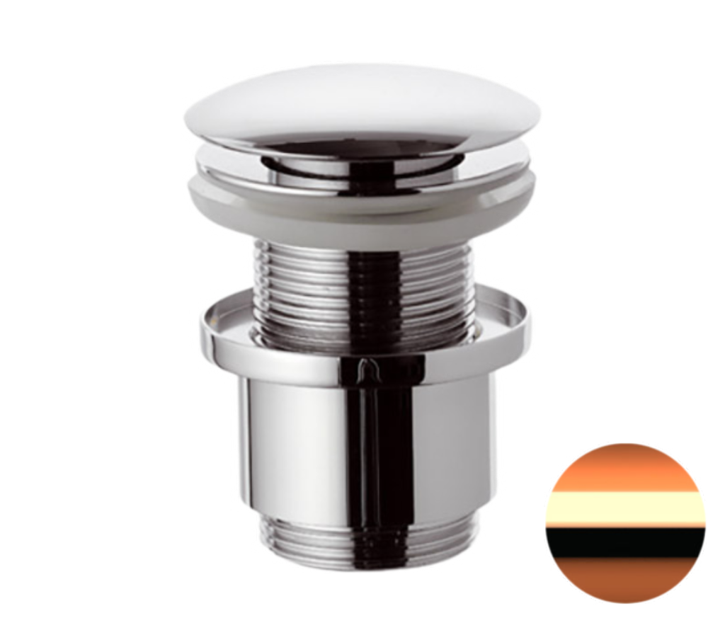 Донный клапан без перелива 1”1/4 Remer 904CC2114RL, медь глянцевая