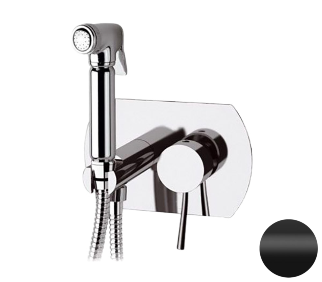 Гигиенический душ со смесителем Remer Minimal N60NO, черный матовый