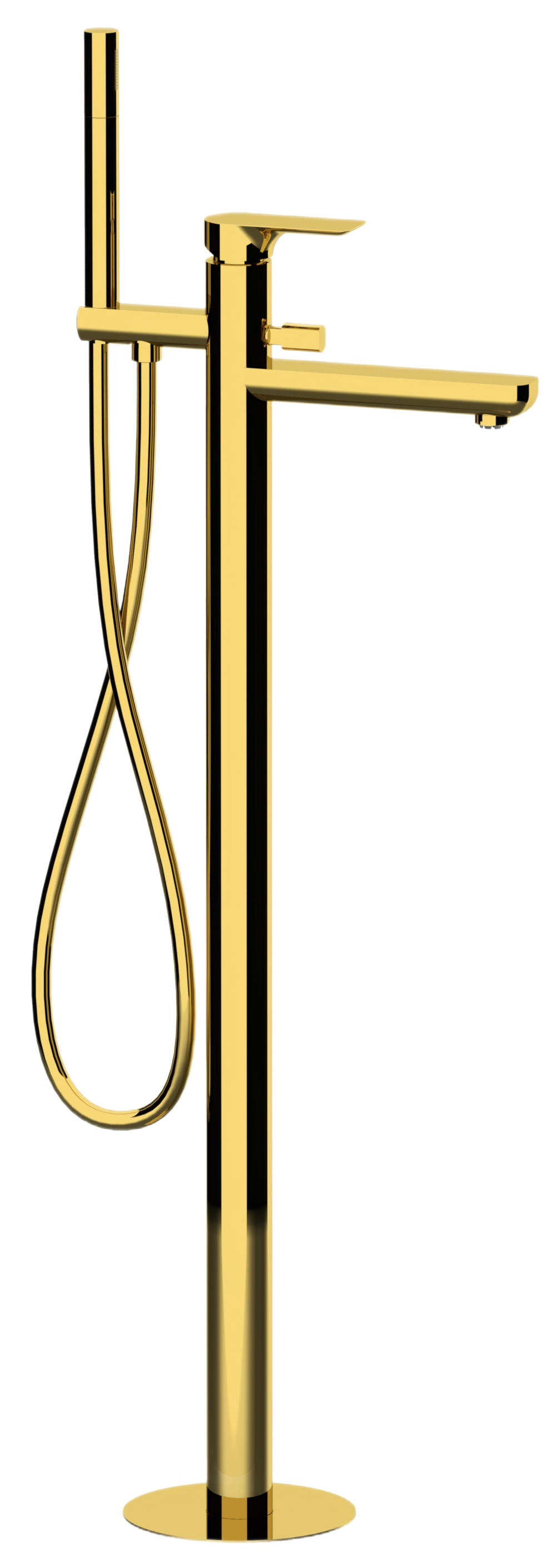 Смеситель для ванны Remer Infinity I08DO, золото глянцевое