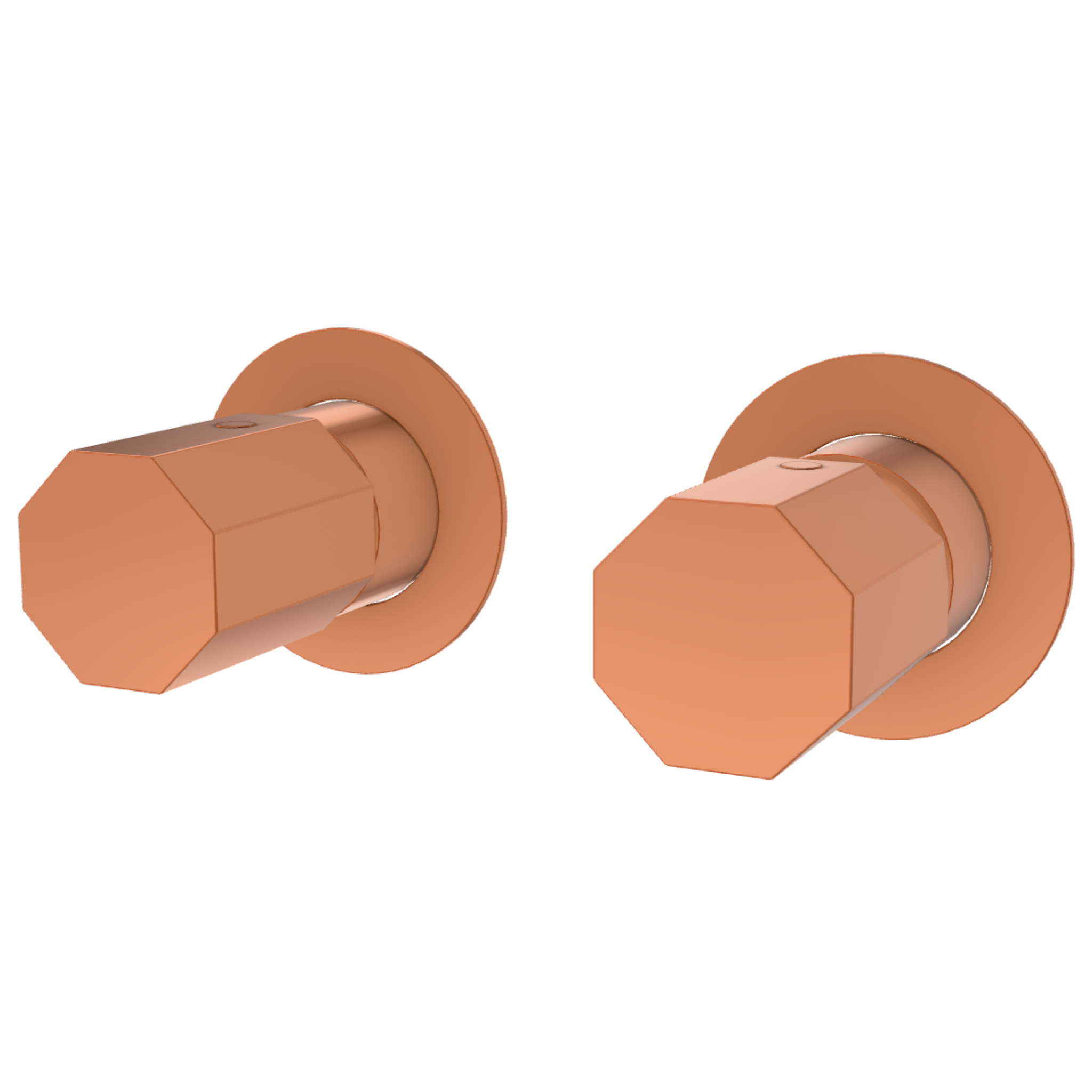 Смеситель для душа Remer Ottagono ON93ZPWBRP, медь брашированная