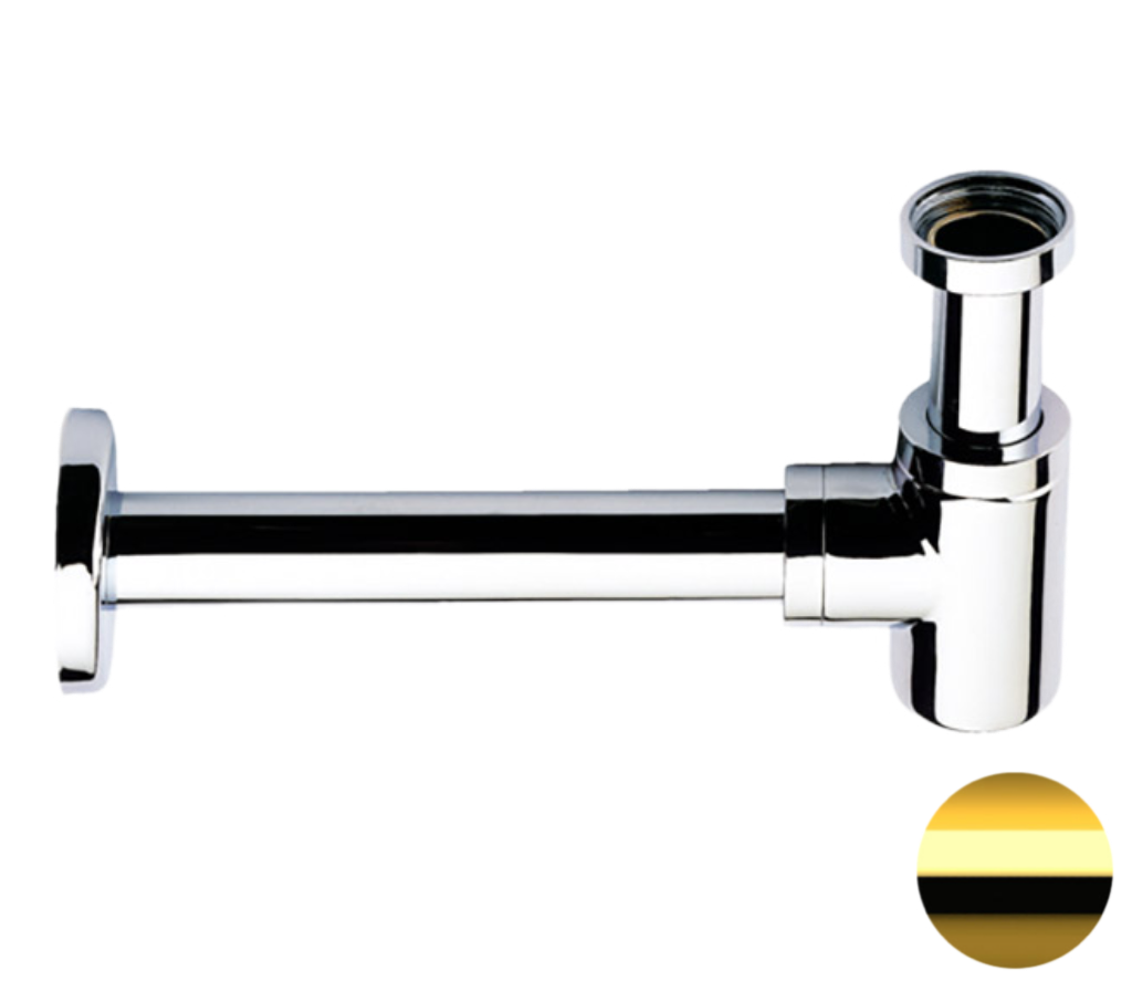 Сифон 1”1/4 Remer 958BDO, золото глянцевое