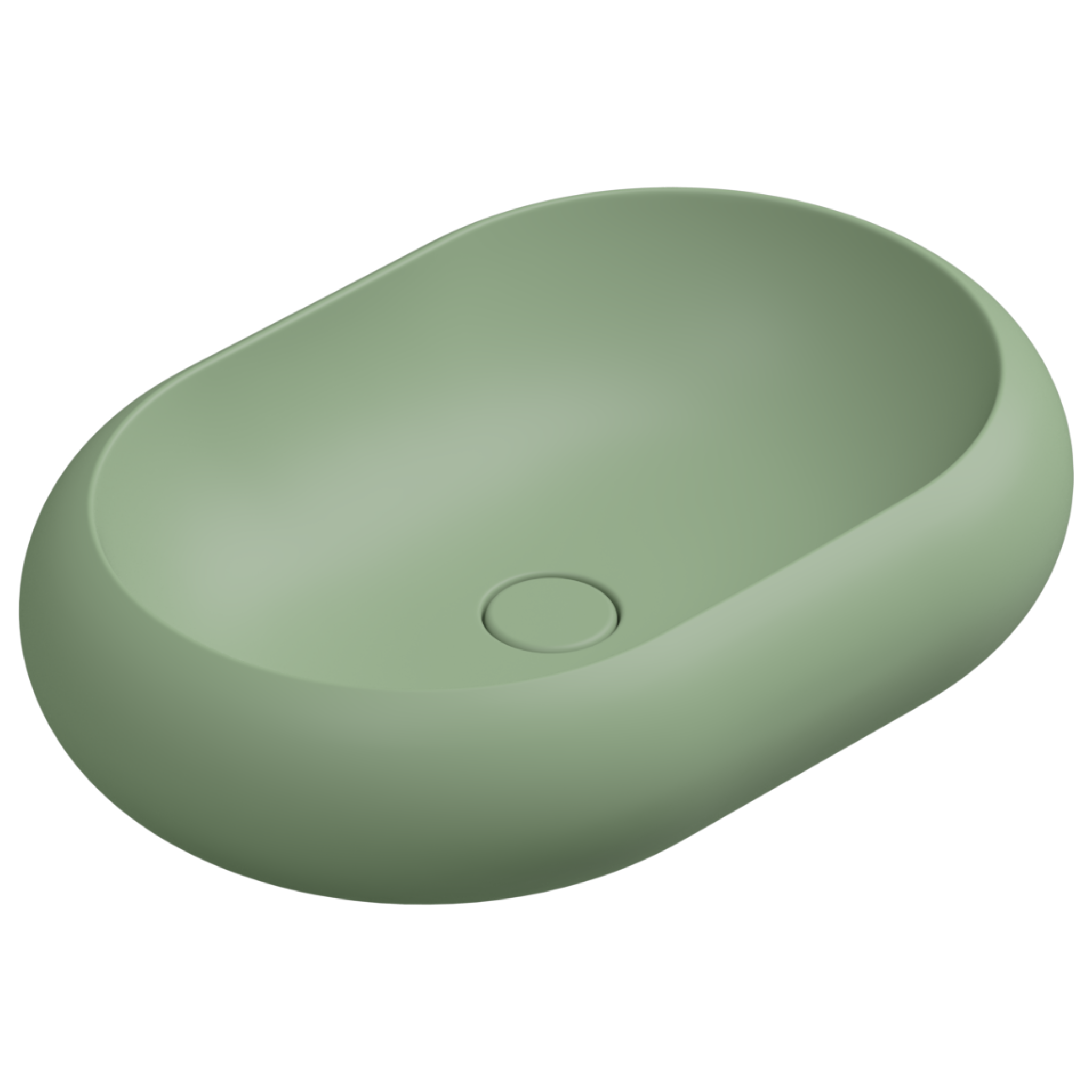 Раковина накладная 60x42 см GSG Ceramic Design Petra PELAV60031, Salvia Matt