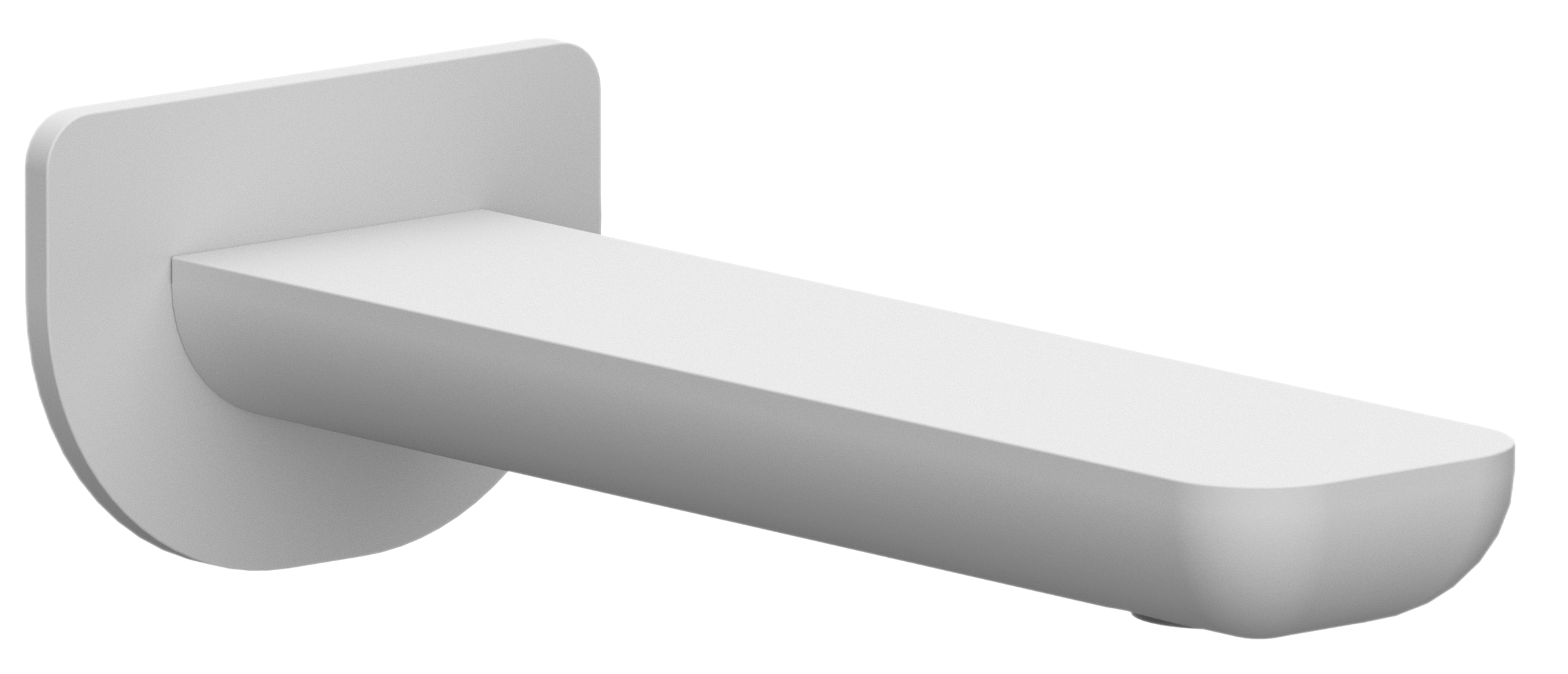 Излив настенный 18 см Remer Infinity 91IBO, белый матовый