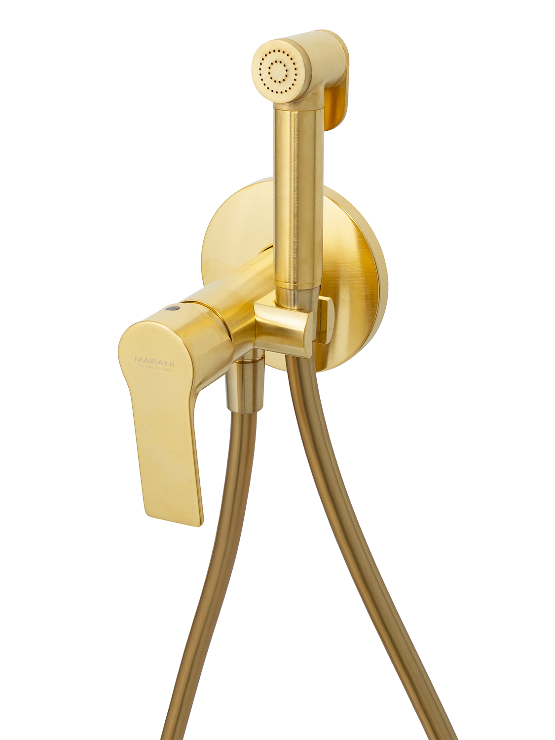Гигиенический душ со смесителем Mariani Kali B22185KLW, золото брашированное