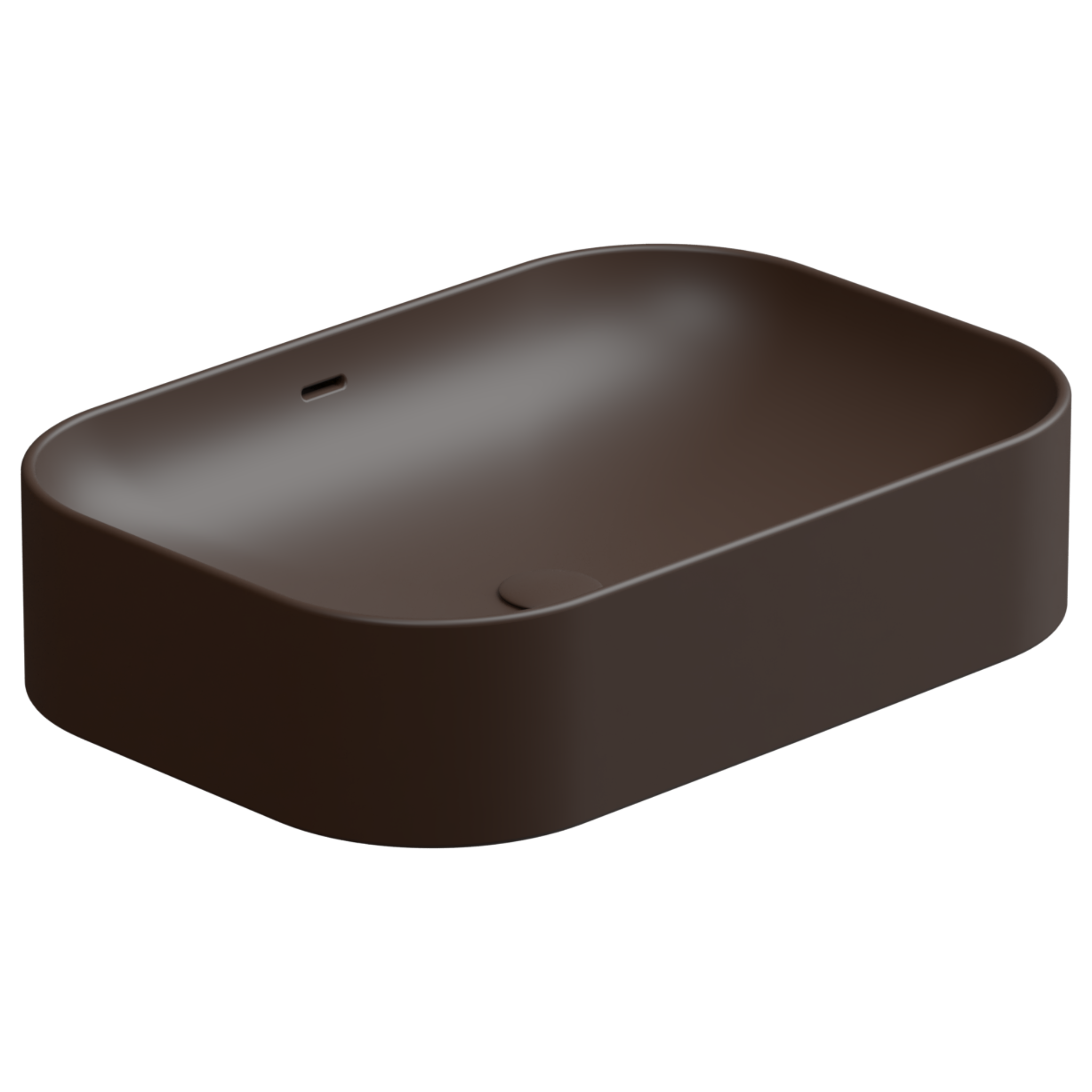 Раковина накладная 60x42 см GSG Ceramic Design Easy EALAVTP60035, Cacao Matt